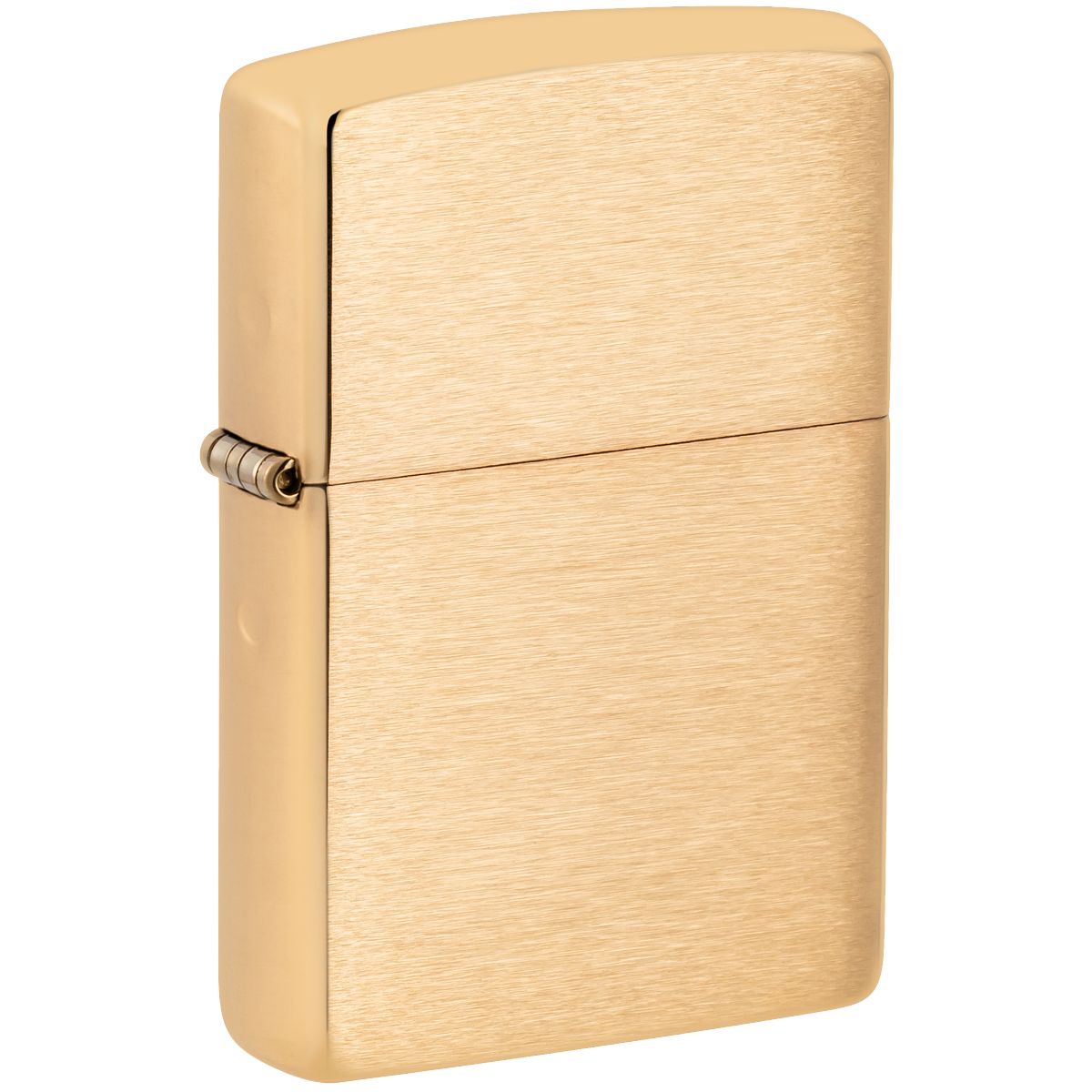 Zippo Lighter: Brushed Brass 204B