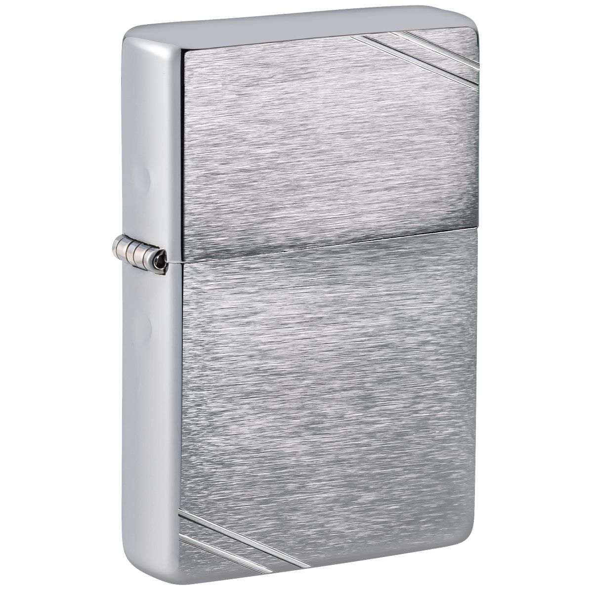 Zippo Lighter: Vintage - Brushed Chrome 230