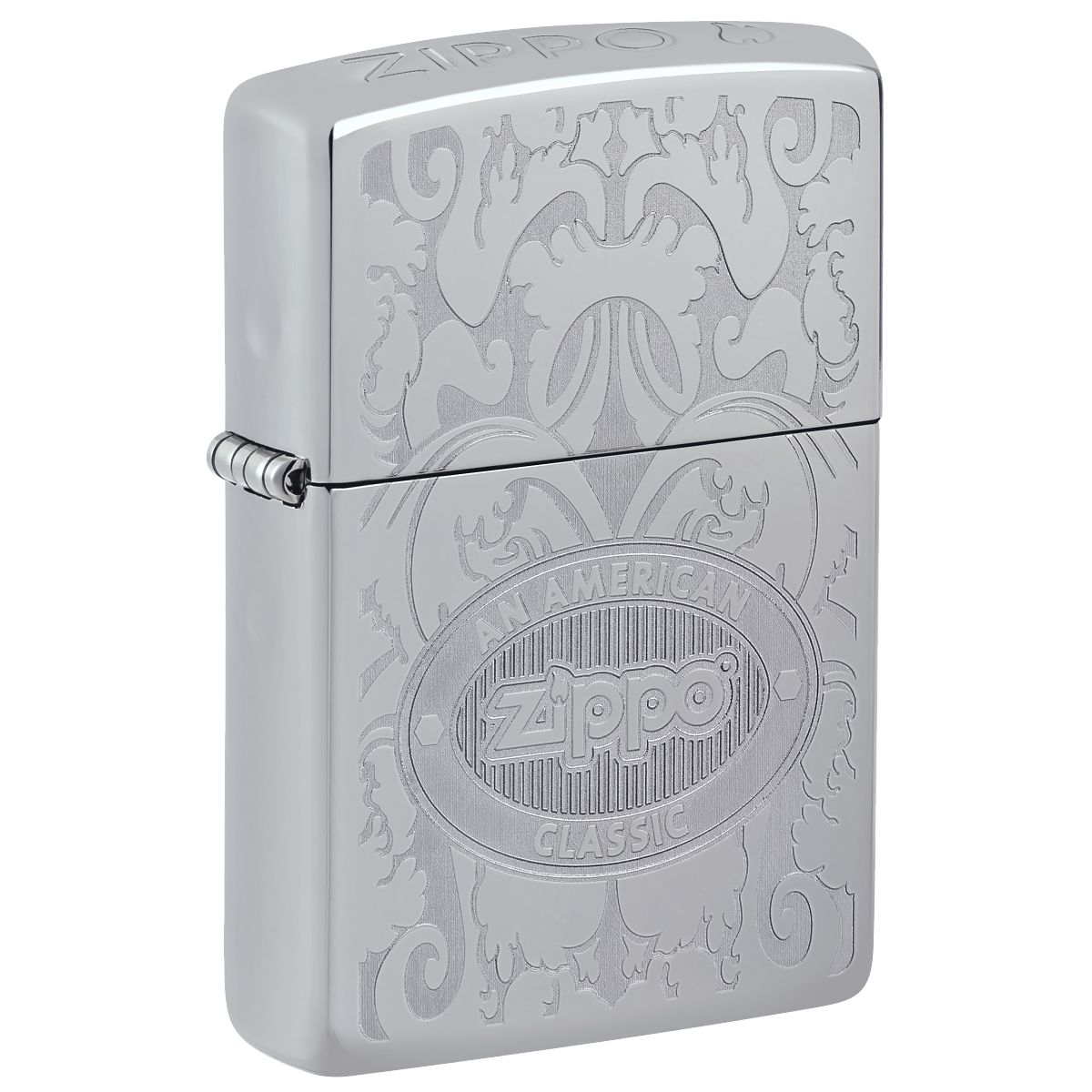 Zippo Lighter: Zippo American Classic Crown Stamp - HP Chrome