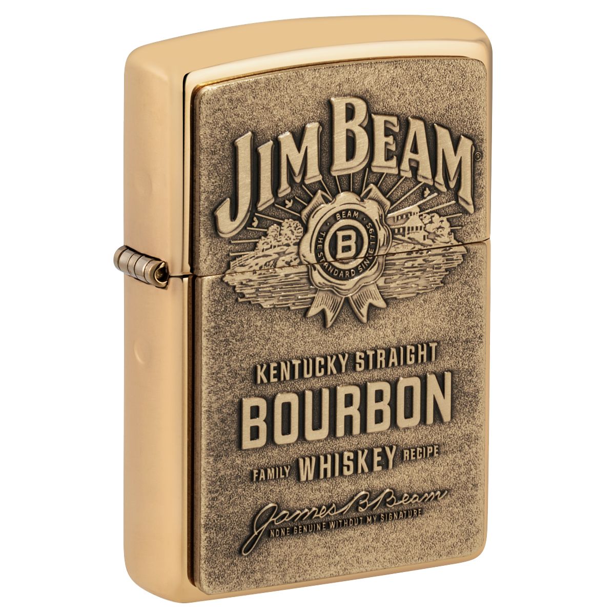 Zippo Lighter: Jim Beam Emblem - HP Brass 254BJB.929
