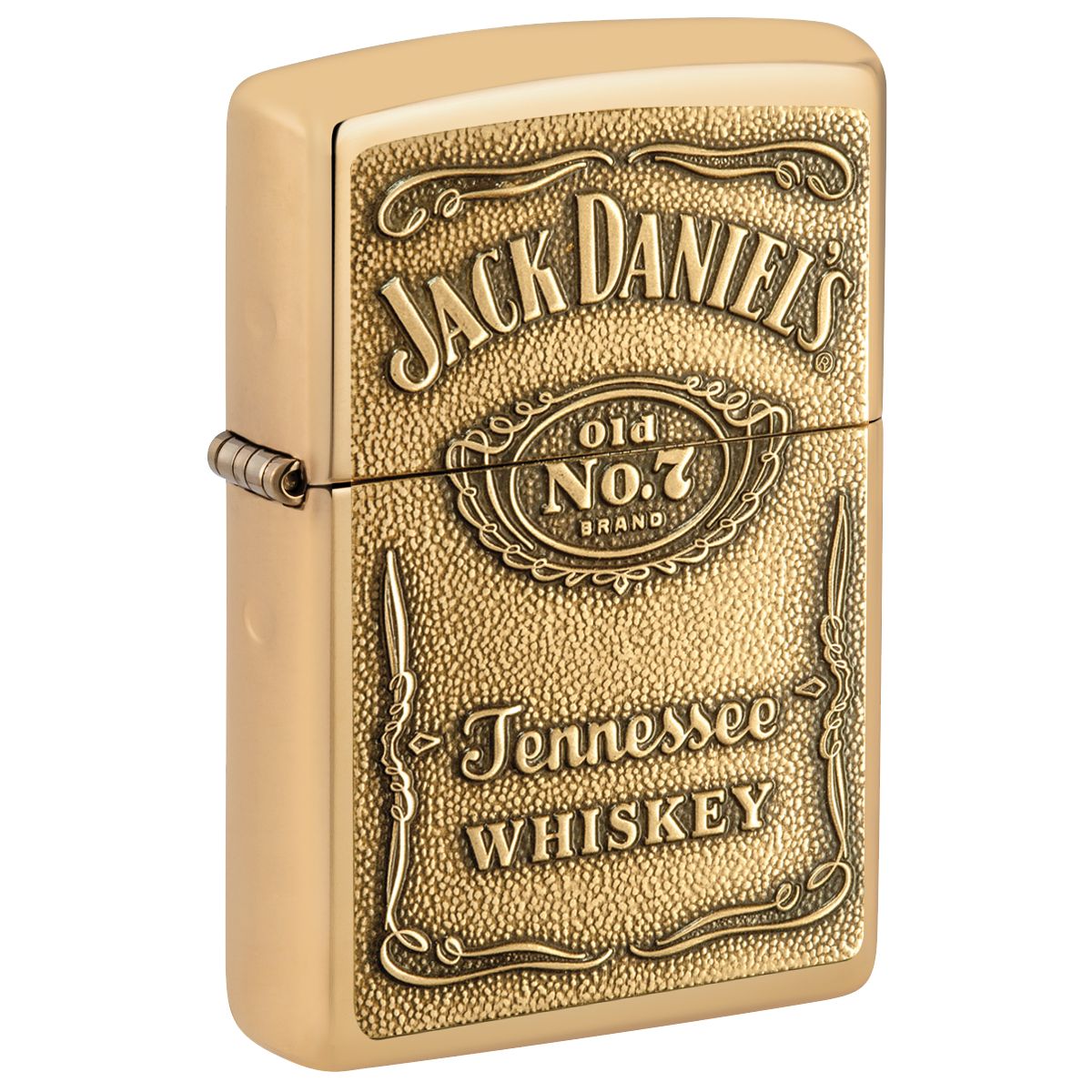 Zippo Lighter: Jack Daniels Label Emblem - HP Brass 254BJD.428