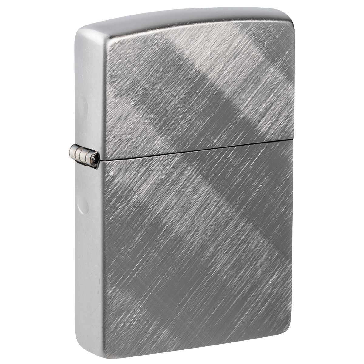 Zippo Lighter: Diagonal Weave - Brushed Chrome 28182
