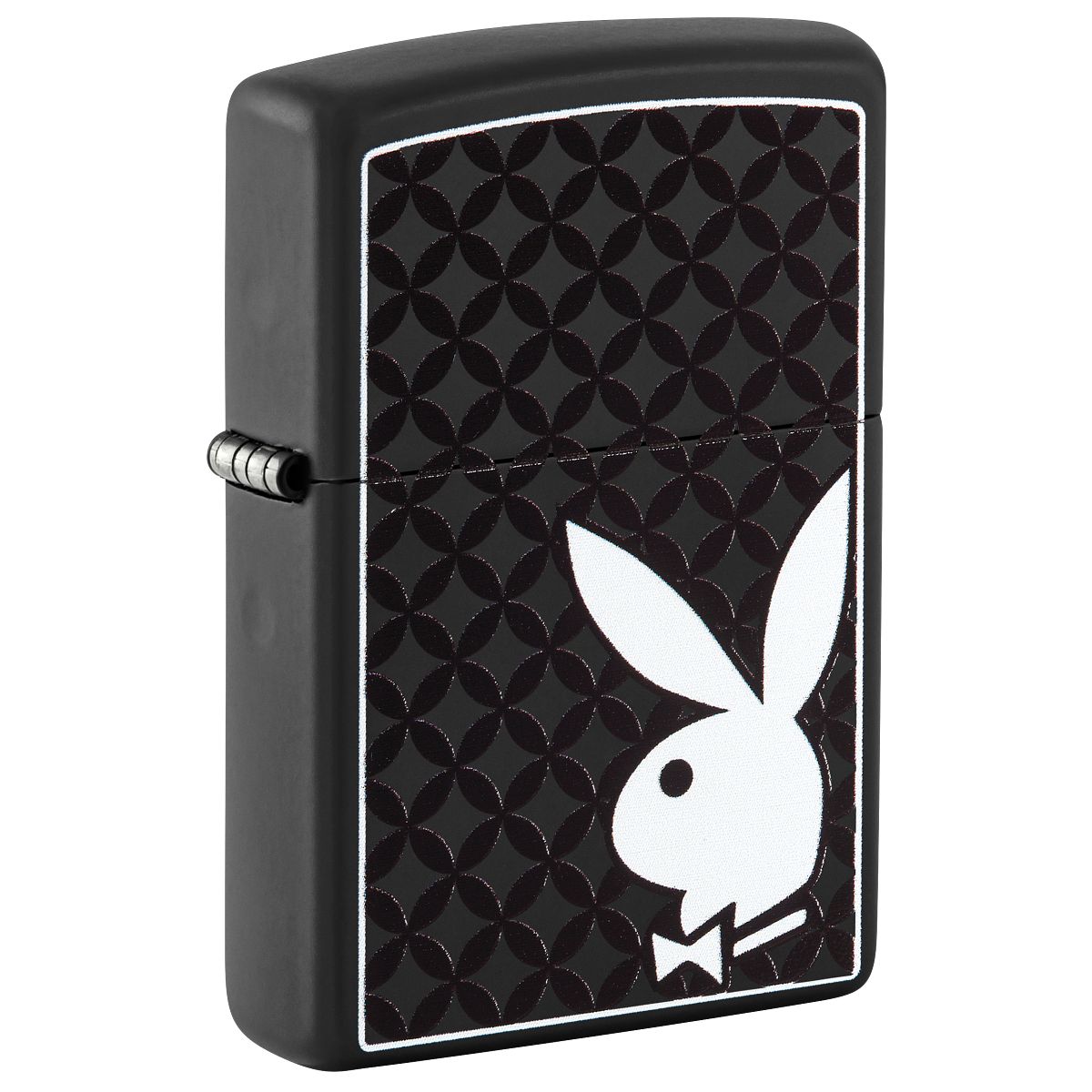 Zippo Lighter: Playboy Bunny Logo - Black Matte 29578