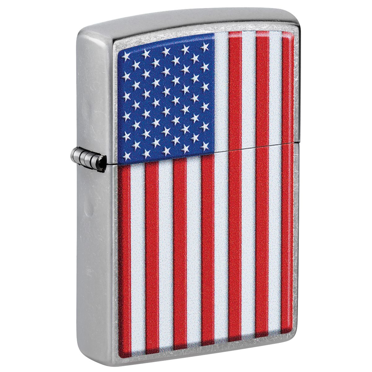 Zippo Lighter: American Flag - Street Chrome 29722