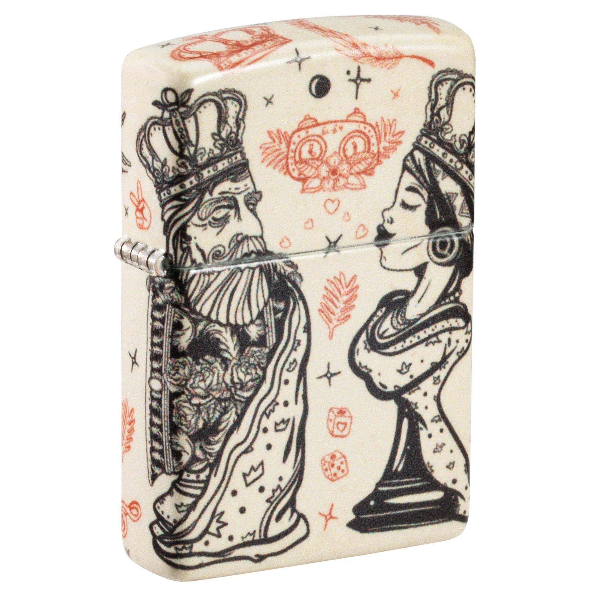 Zippo Lighter: Chess Pieces, King and Queen - 540 Color 46029