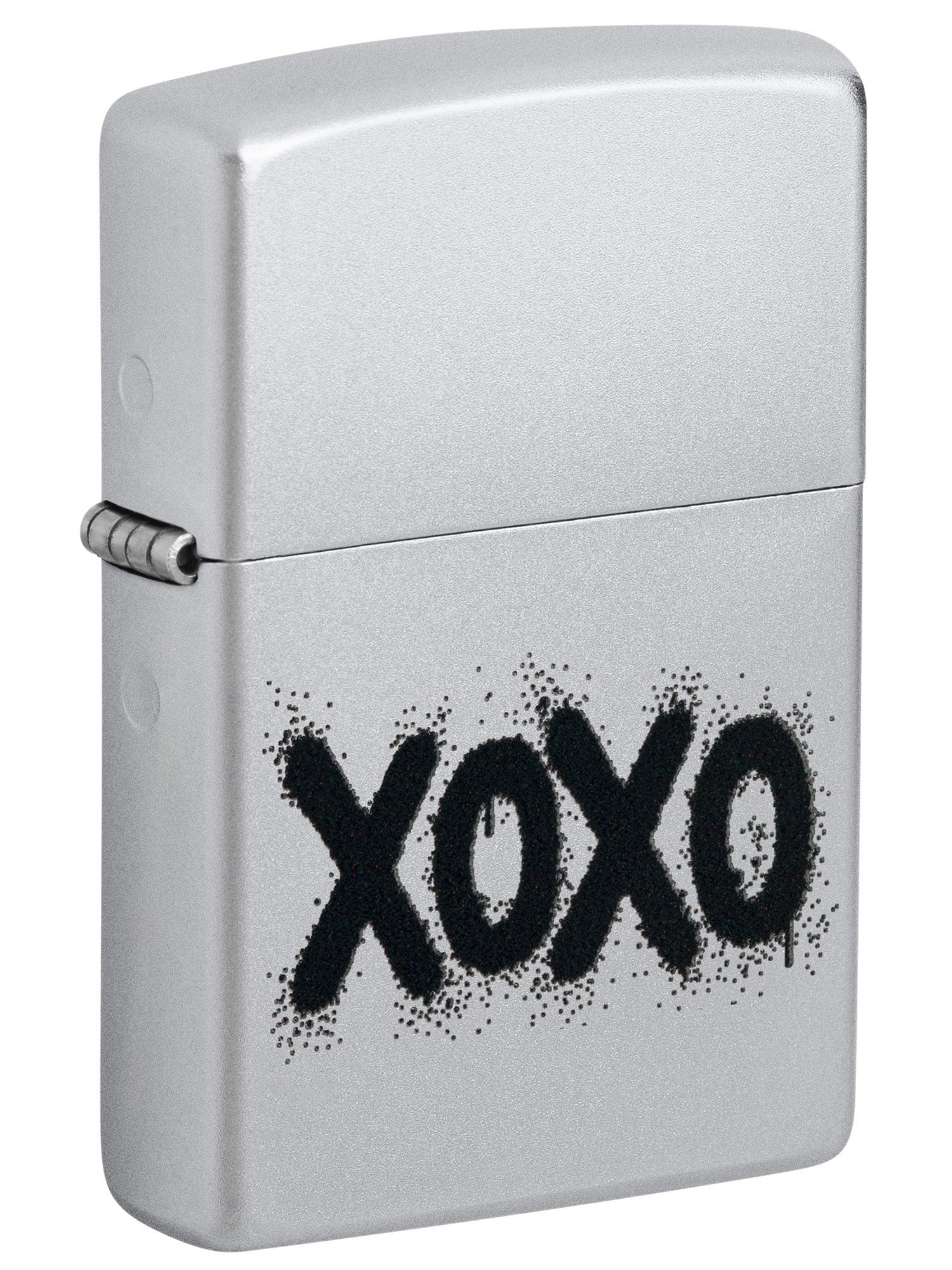 Zippo Lighter: XOXO - Satin Chrome 46083