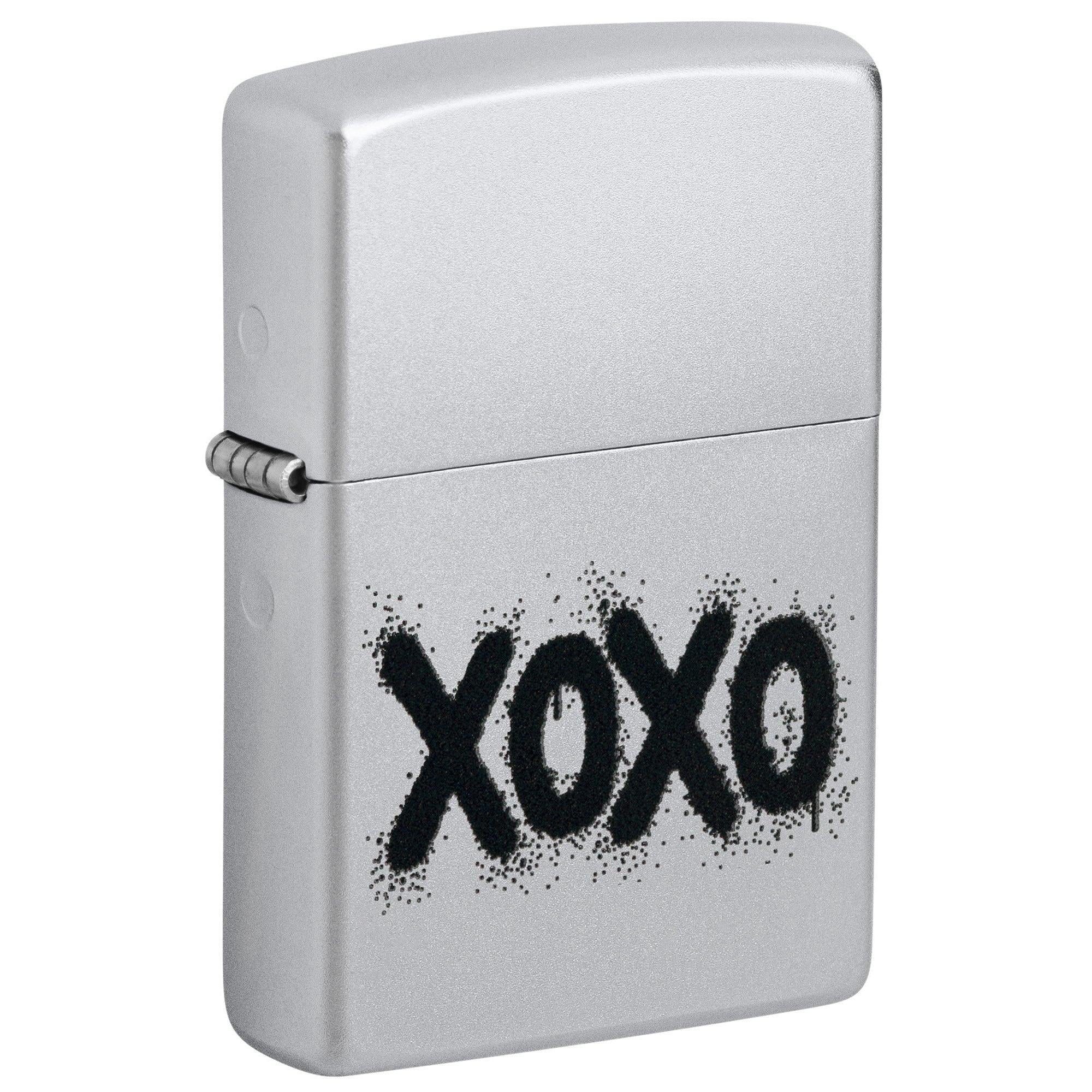 Zippo Lighter: XOXO - Satin Chrome 46083