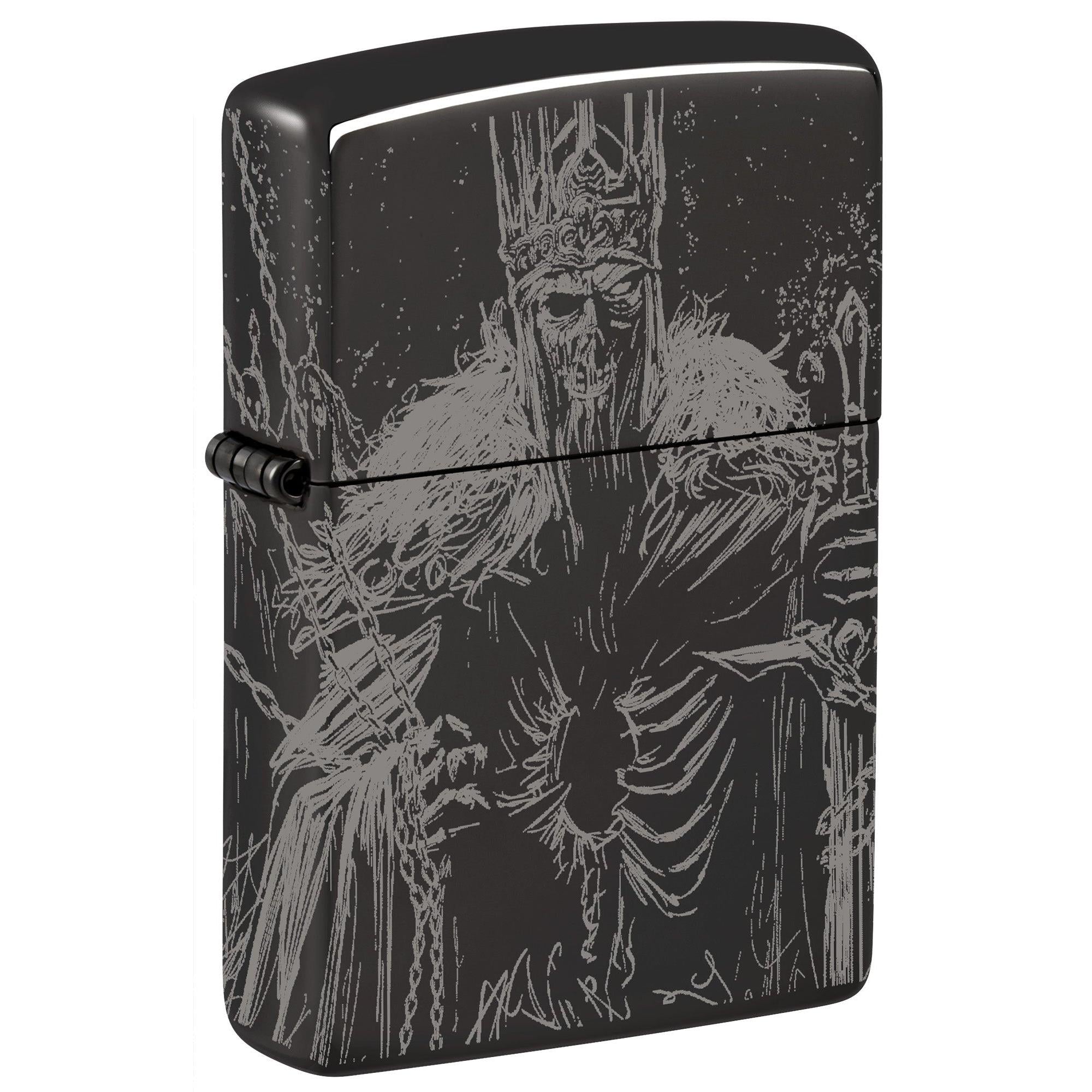 Zippo Lighter: Skull King, Photo 360 - High Polish Black 46139