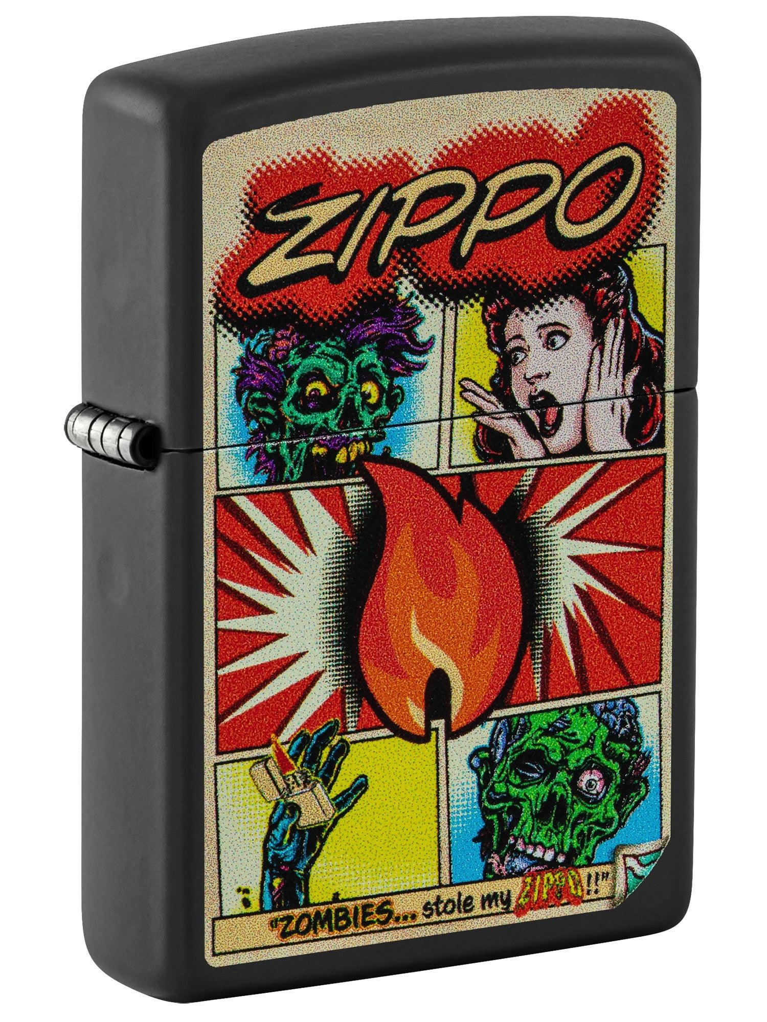 Zippo Lighter: Comic Book Zombies - Black Matte 46229