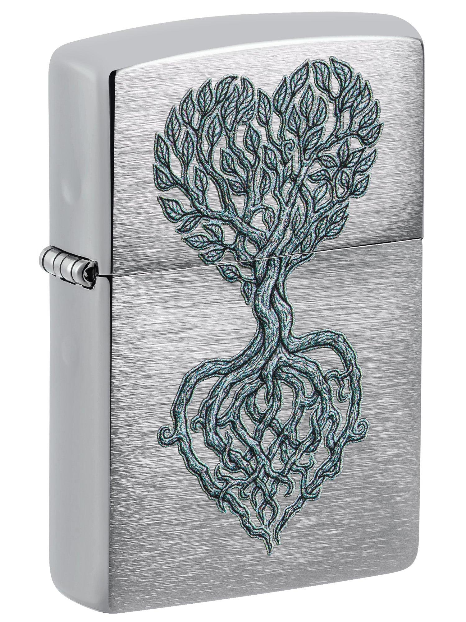 Zippo Lighter: Rooted in Love - Brushed Chrome 46232