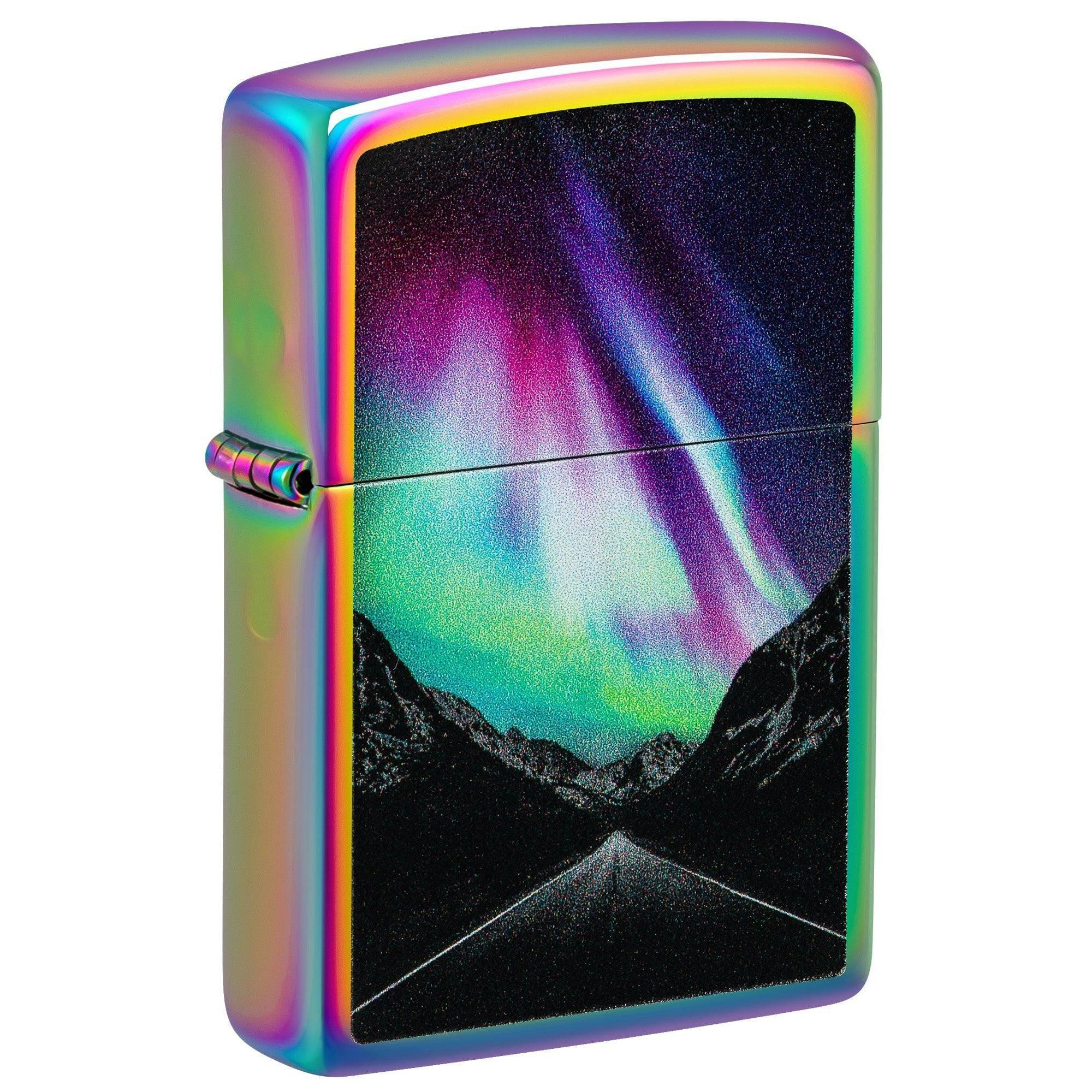 Zippo Lighter: Aurora Road Design - Multi-Color 46236