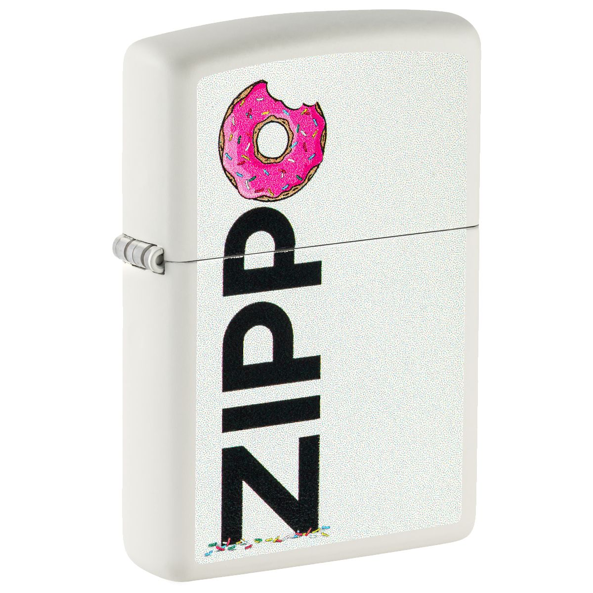 Zippo Lighter: Frosted Zippo Design - White Matte 46240