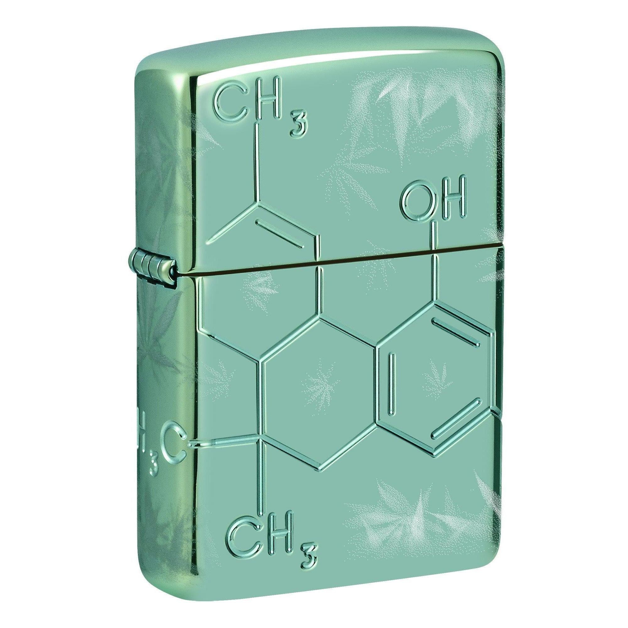 Zippo Lighter: Armor MultiCut, Cannabis Compound - High Polish Green 46313