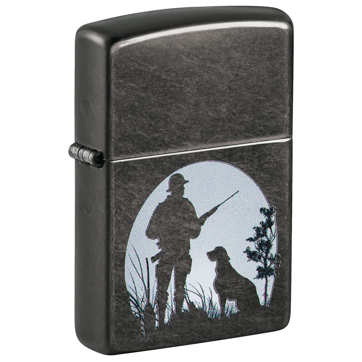 Zippo Lighter: Hunter with Dog - Grey 46321