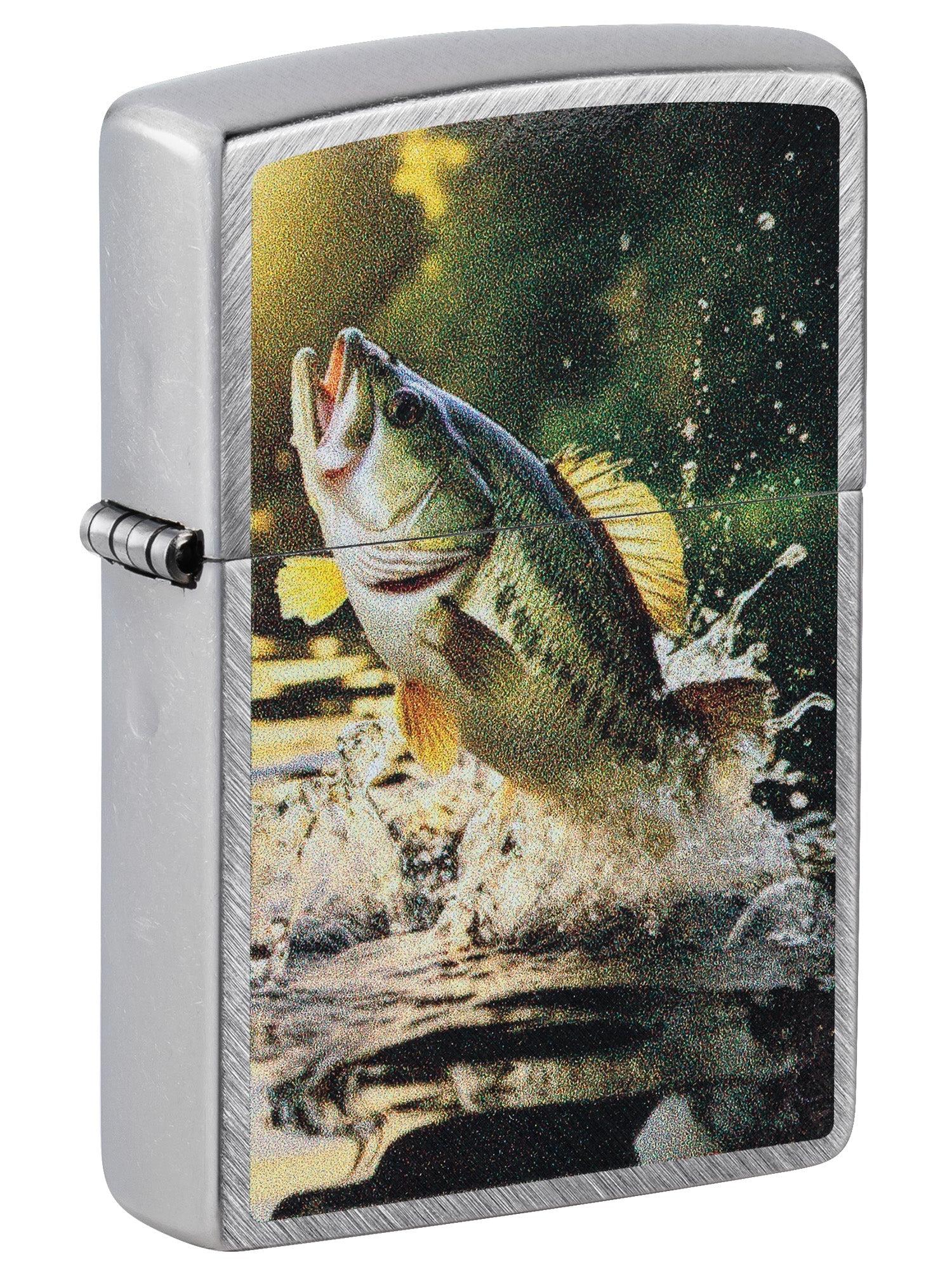 Zippo Lighter: Bass Fishing - Herringbone Sweep 46342