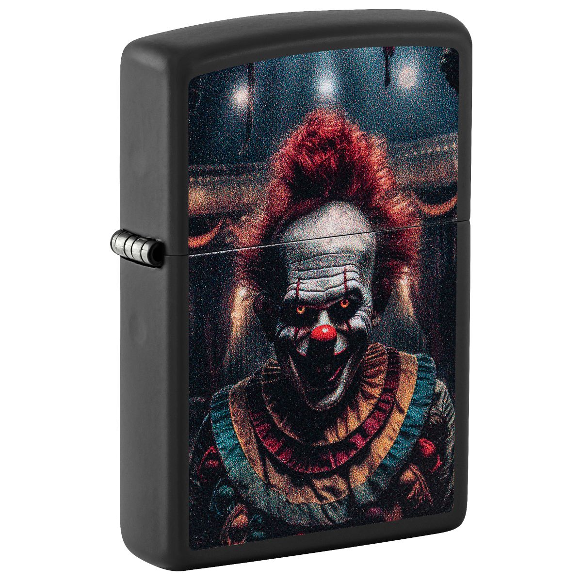 Zippo Lighter: Creepy Clown - Black Matte 46346
