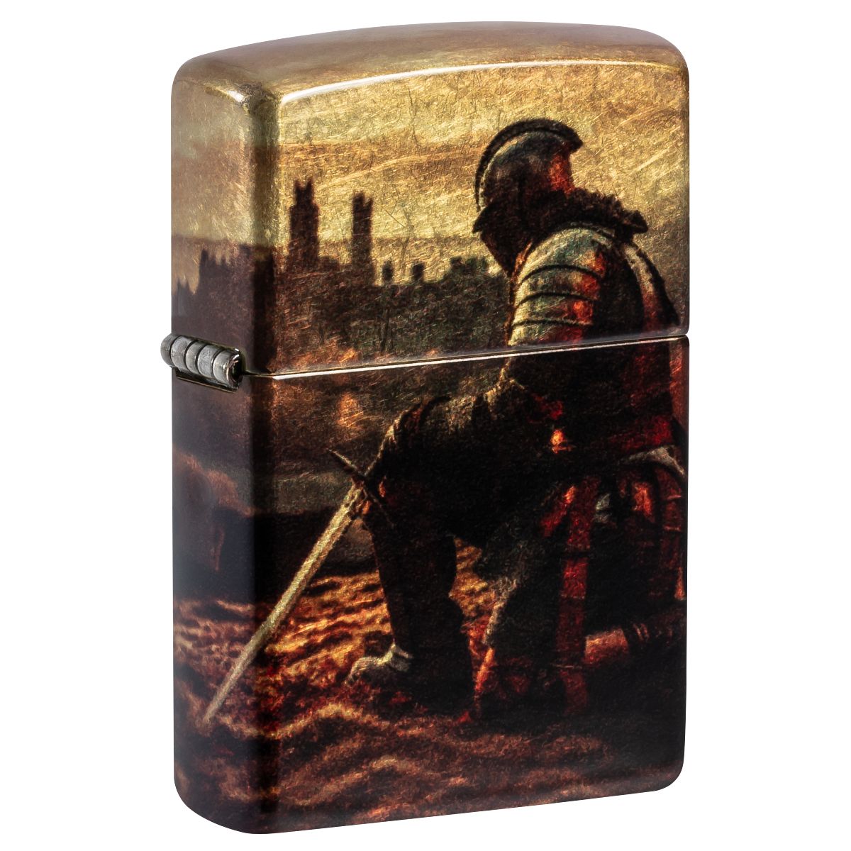 Zippo Lighter: Kneeling Knight - 540 Fusion 46382