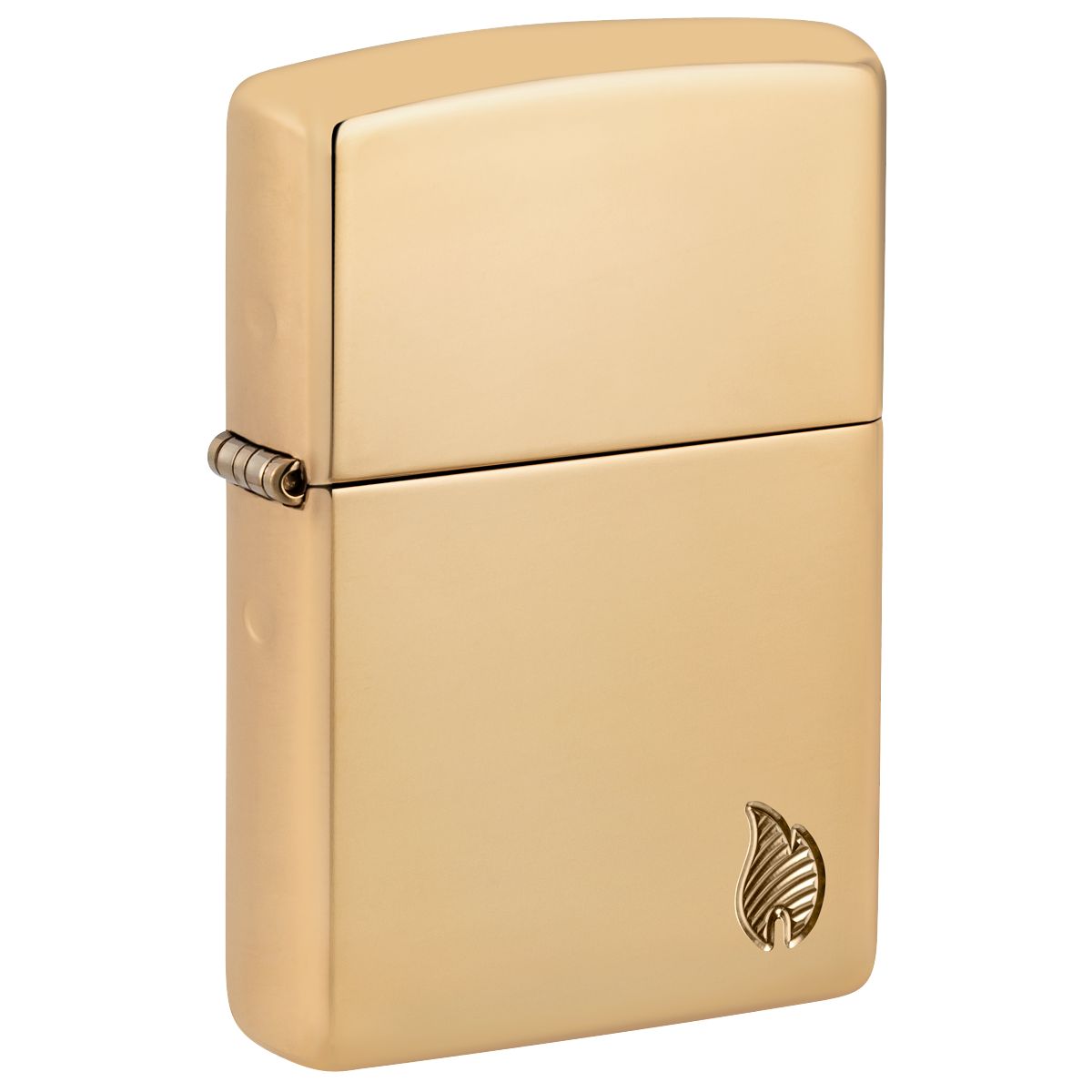 Zippo Lighter: Armor Deep Carved Flame - High Polish Brass 46397