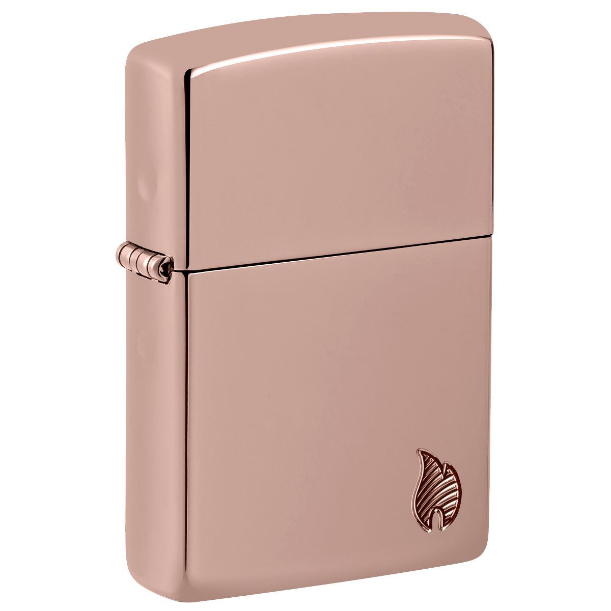 Zippo Lighter: Armor Deep Carved Flame - High Polish Rose Gold 46401