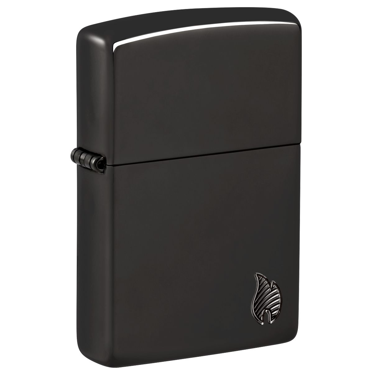 Zippo Lighter: Armor Deep Carved Flame - High Polish Black 46402