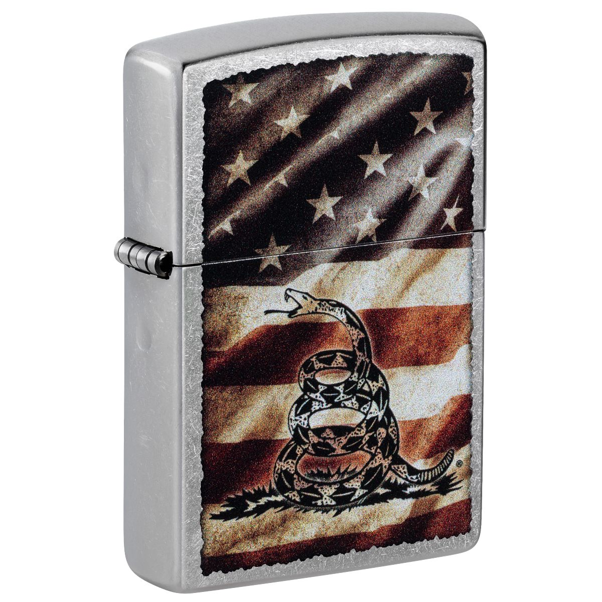 Zippo Lighter: Don't Tread on Me - Street Chrome 46417