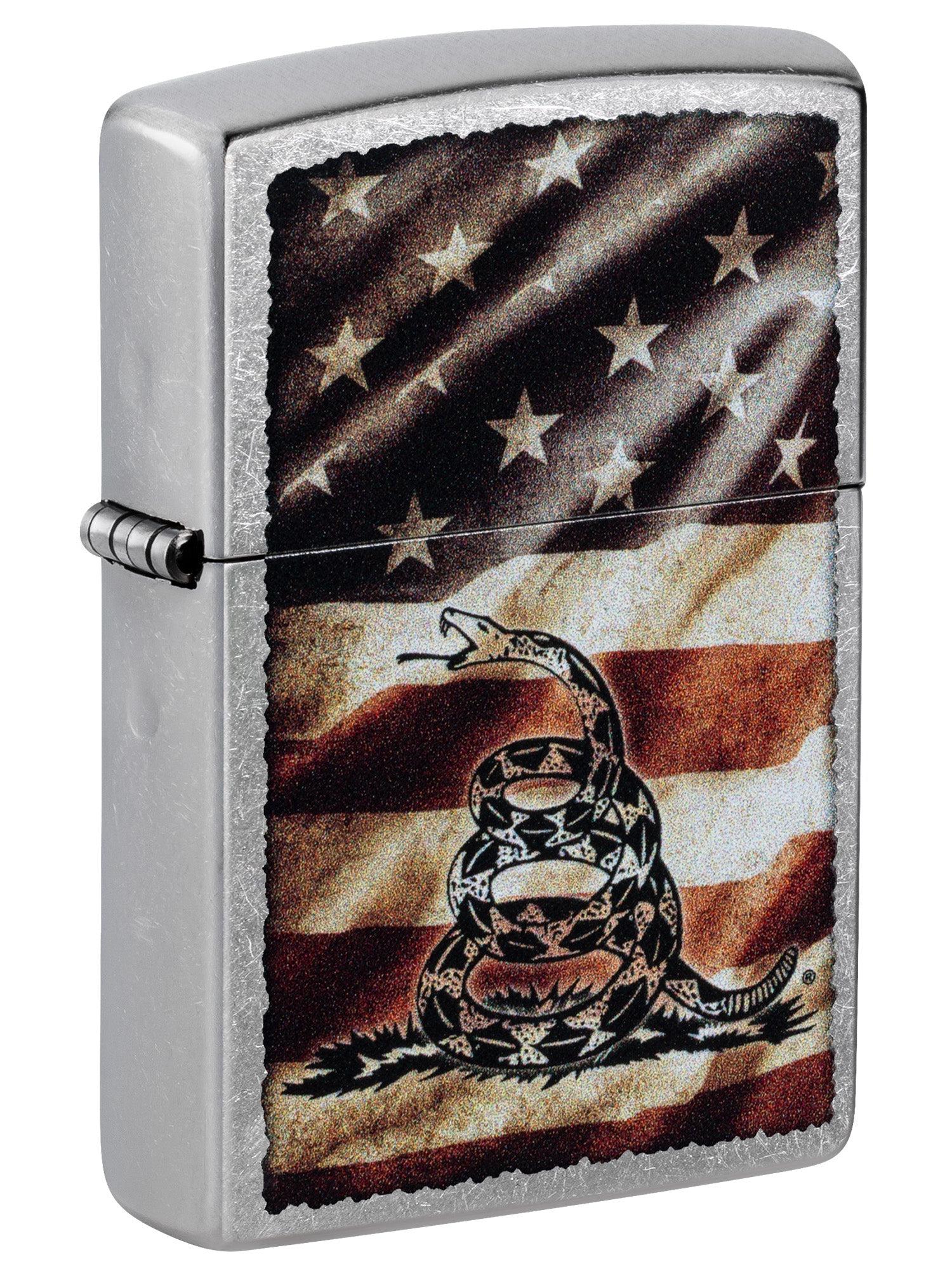 Zippo Lighter: Don't Tread on Me - Street Chrome 46417