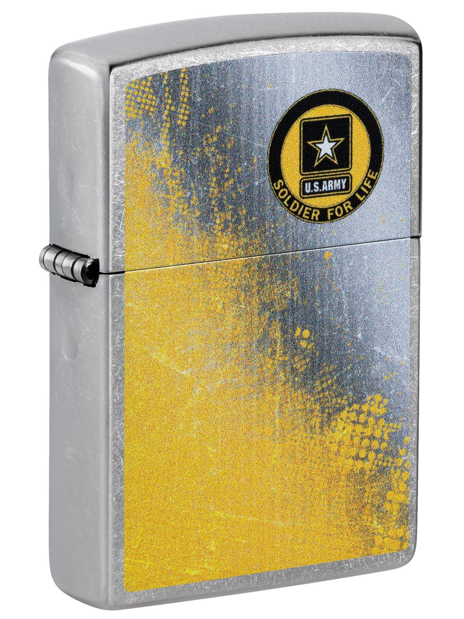 Zippo Lighter: U.S. Army, Soldier for Life - Street Chrome 46420
