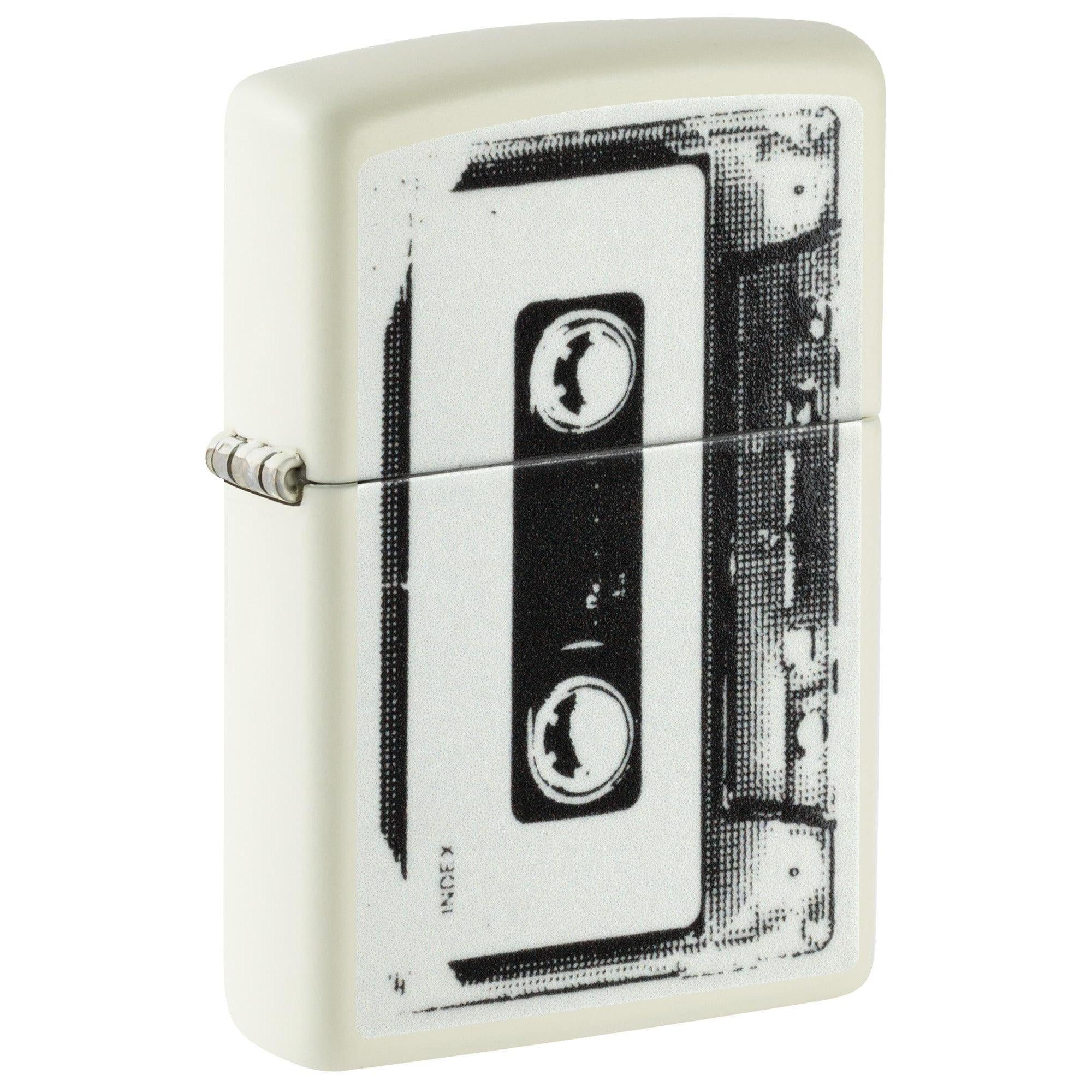 Zippo Lighter: Cassette Tape - Glow-in-the-Dark 46429