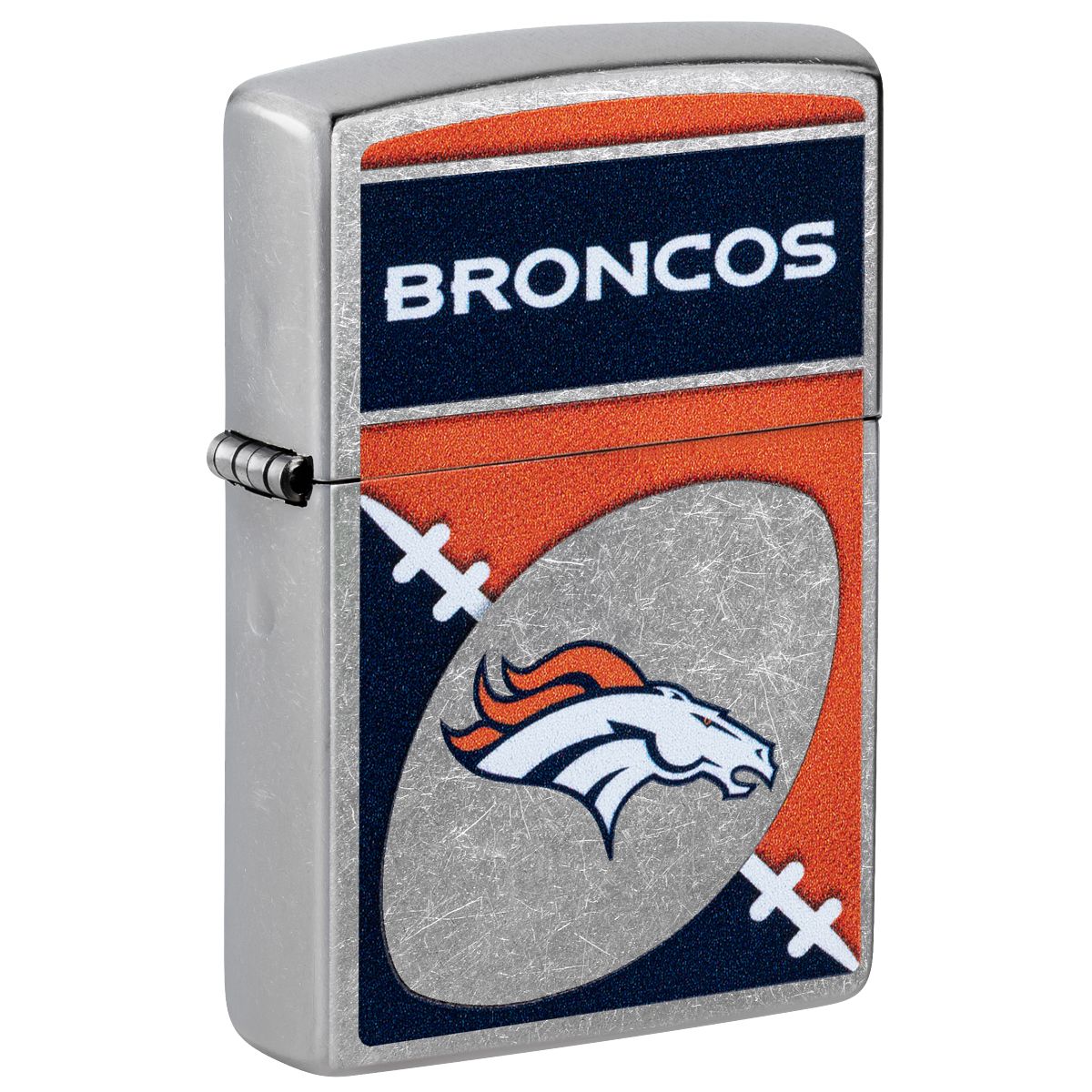 Zippo Lighter: NFL Football, Denver Broncos - Street Chrome 46444