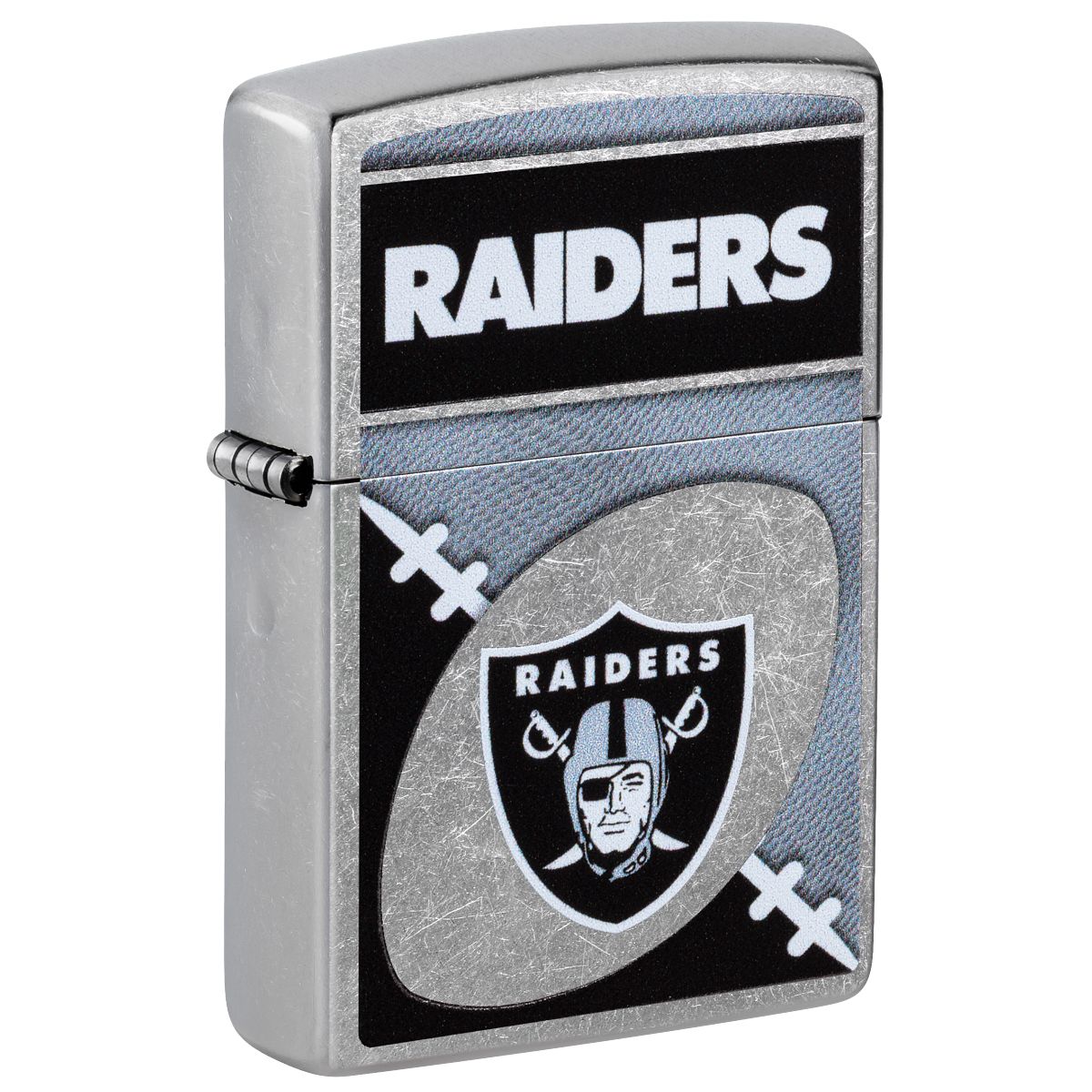 Zippo Lighter: NFL Football, Las Vegas Raiders - Street Chrome 46451