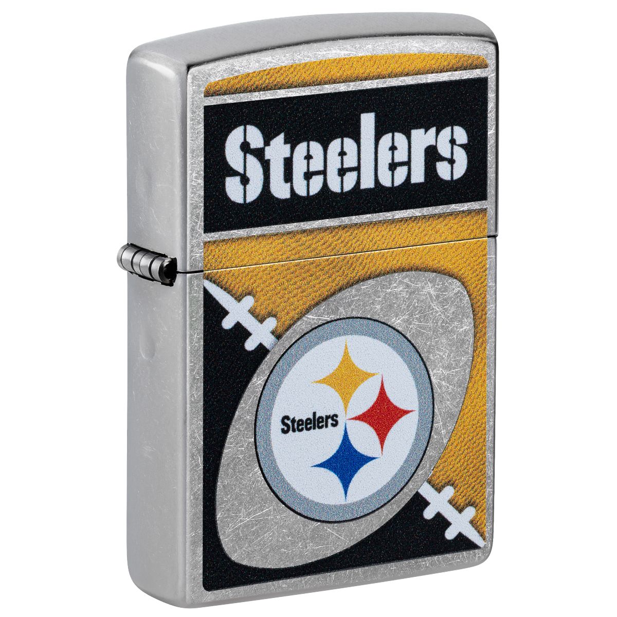 Zippo Lighter: NFL Football, Pittsburgh Steelers - Street Chrome 46461