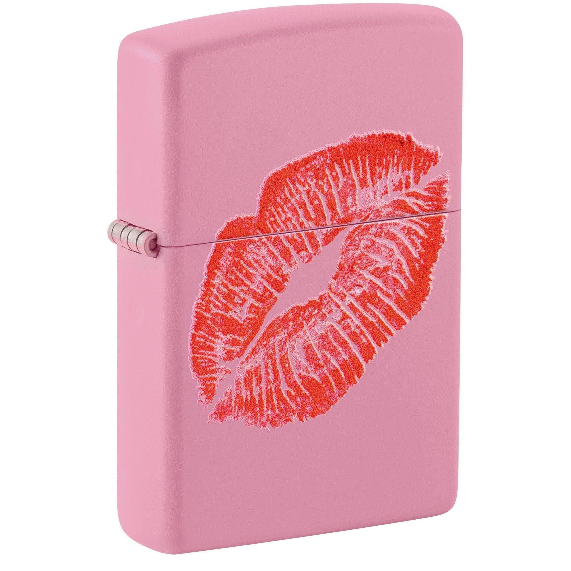 Zippo Lighter: Smooches Design - Pink Matte 46470