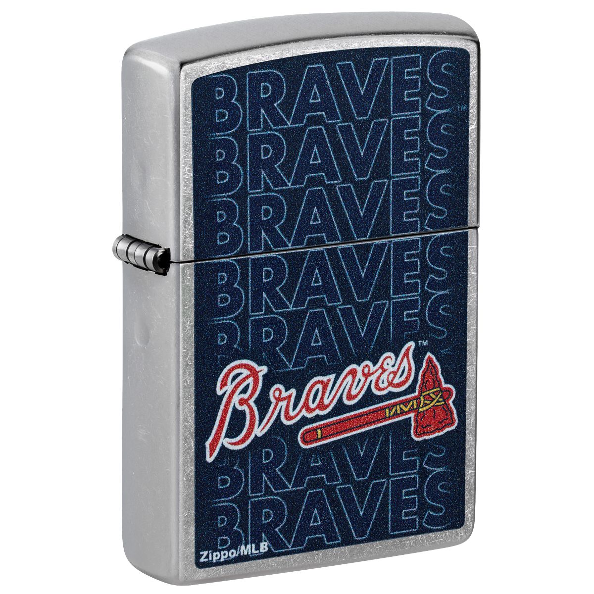 Zippo Lighter: MLB Baseball, Atlanta Braves - Street Chrome 46528