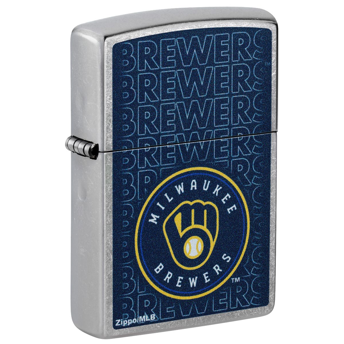 Zippo Lighter: MLB Baseball, Milwaukee Brewers - Street Chrome 46545