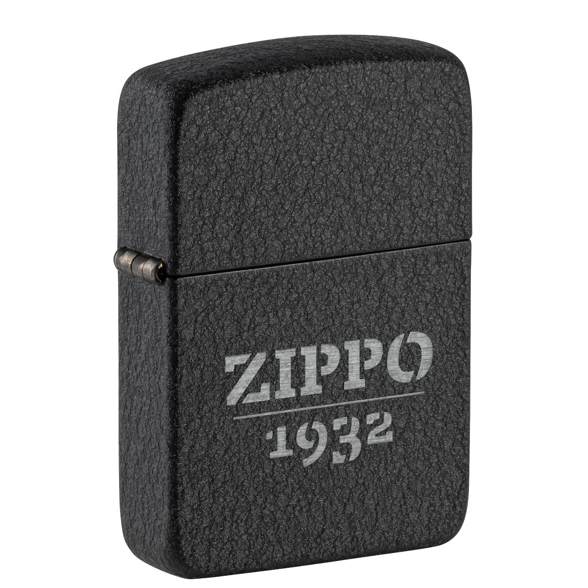 Zippo Lighter: Zippo 1932, Engraved - Black Crackle 46567