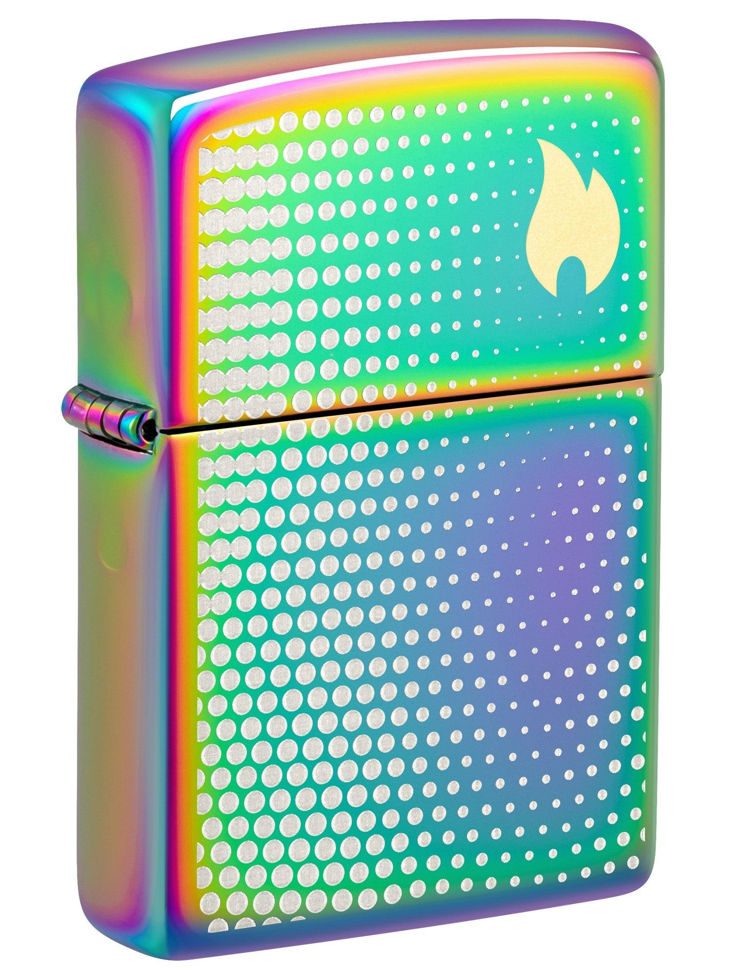 Zippo Lighter: Dot Matrix Design, Engraved - Multi-Color 46569