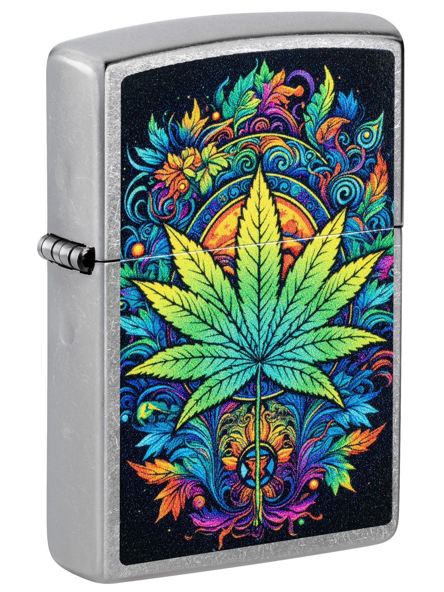 Zippo Lighter: Captivating Weed Leaf - Street Chrome 46575