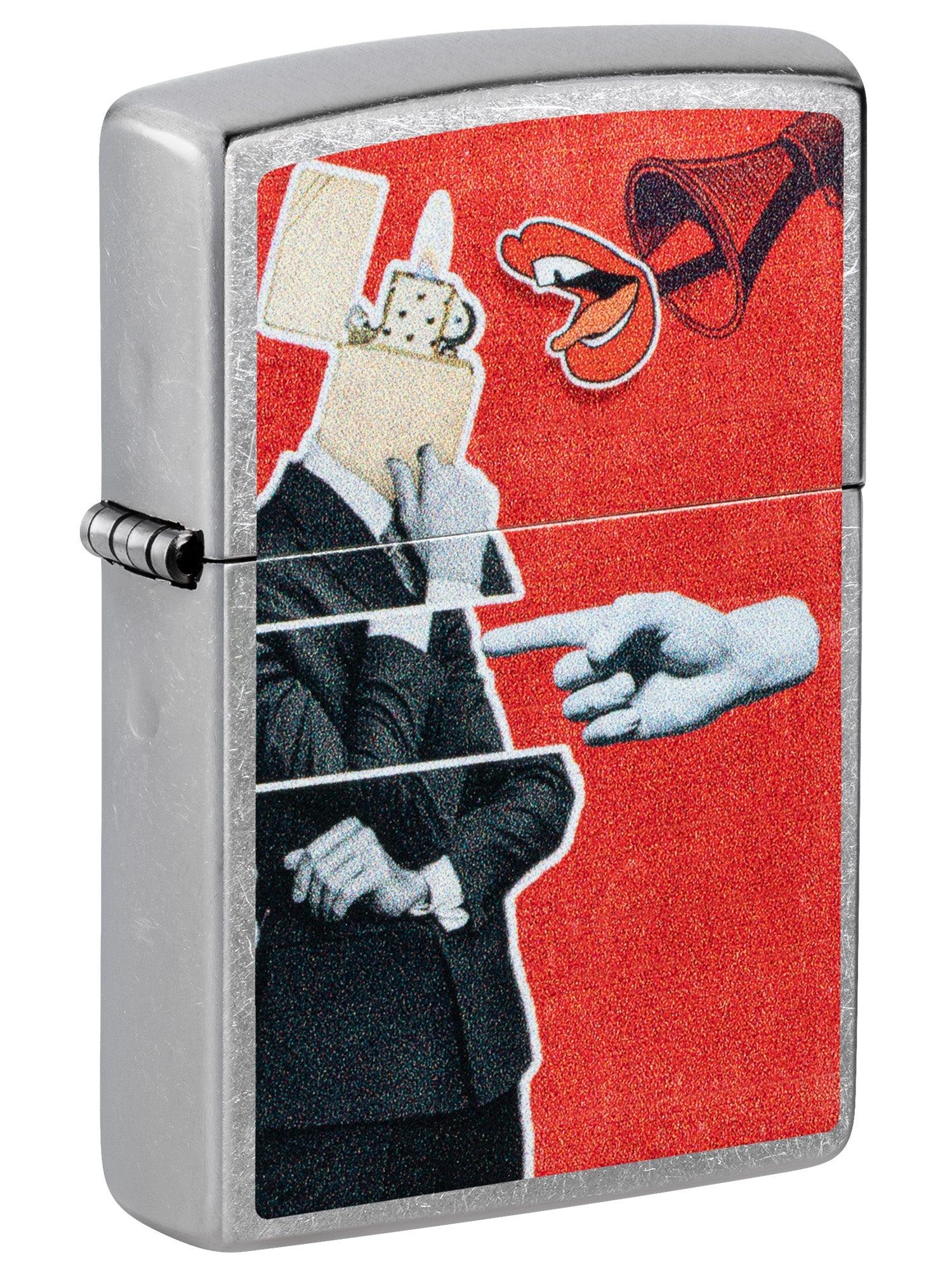 Zippo Lighter: Zippo Collage Design - Street Chrome 46581