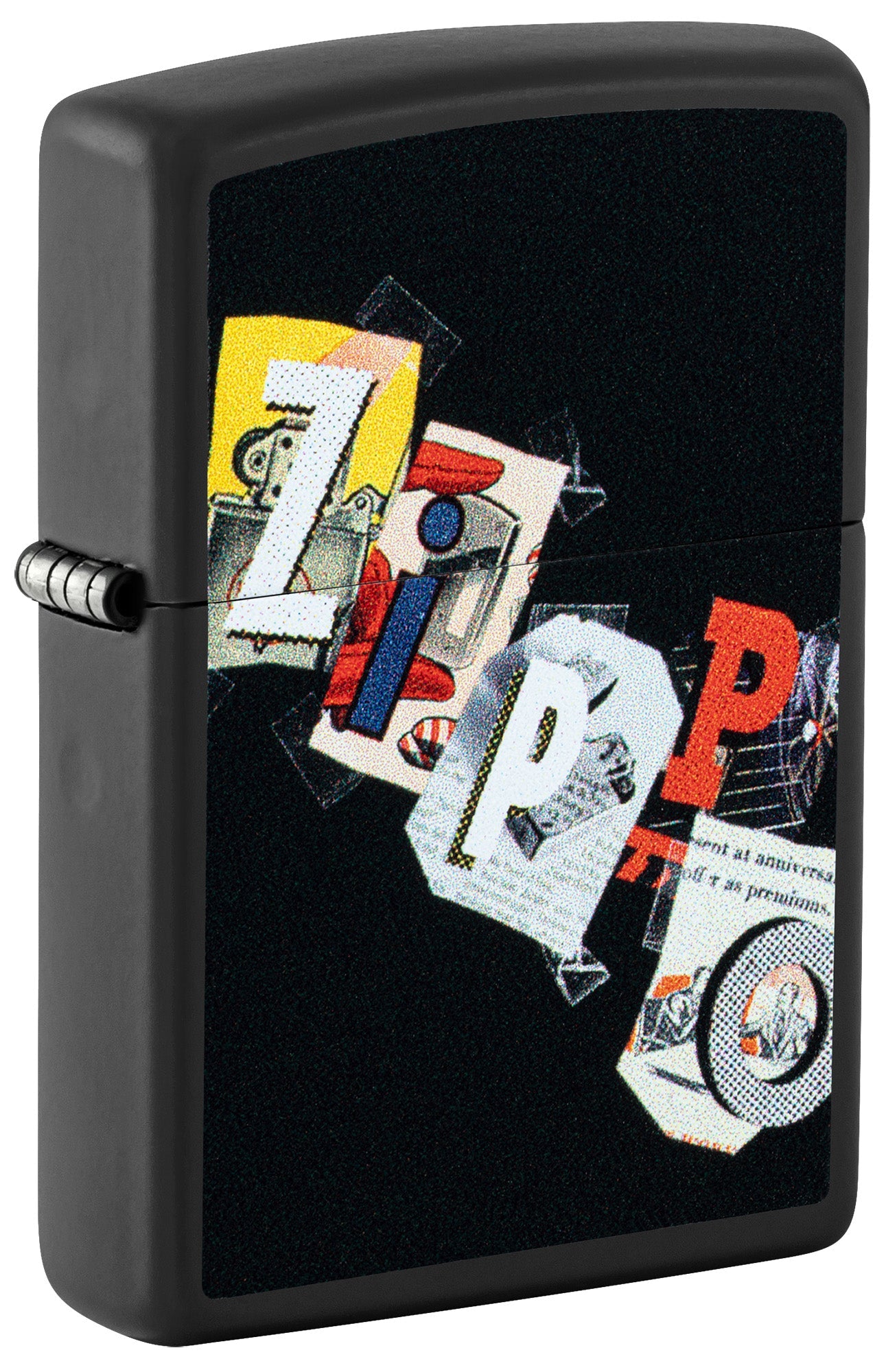 Zippo Lighter: Cut and Paste Zippo Design - Black Matte 46597