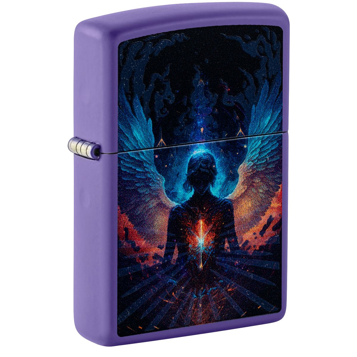 Zippo Lighter: Angel Design - Purple Matte 46612