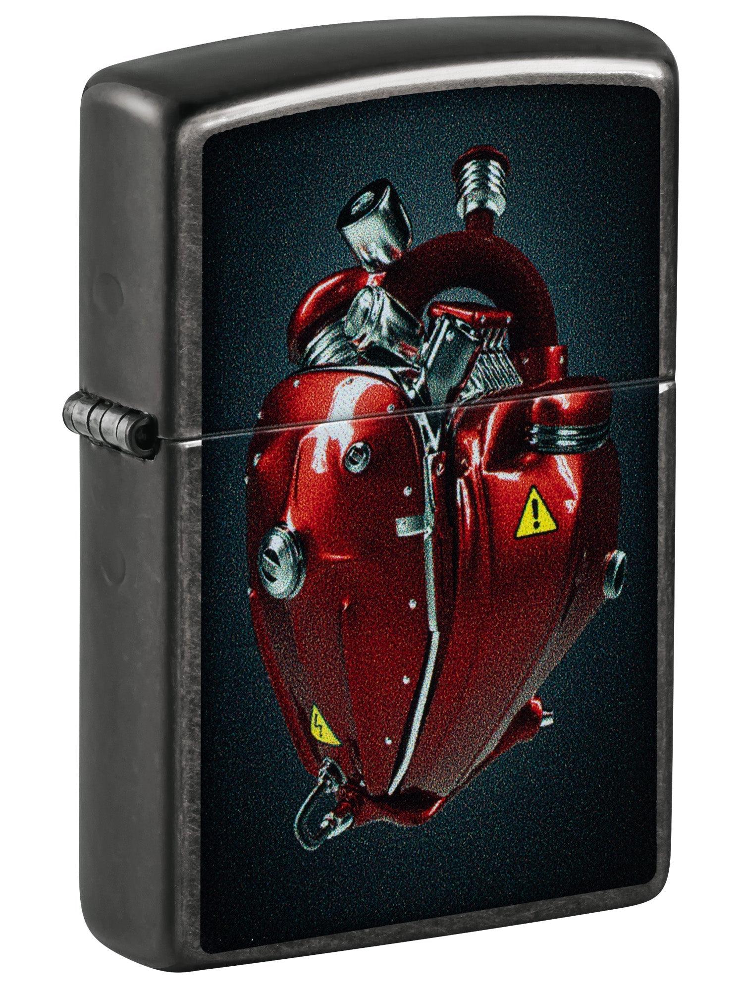 Zippo Lighter: Heart Engine - Grey 46656