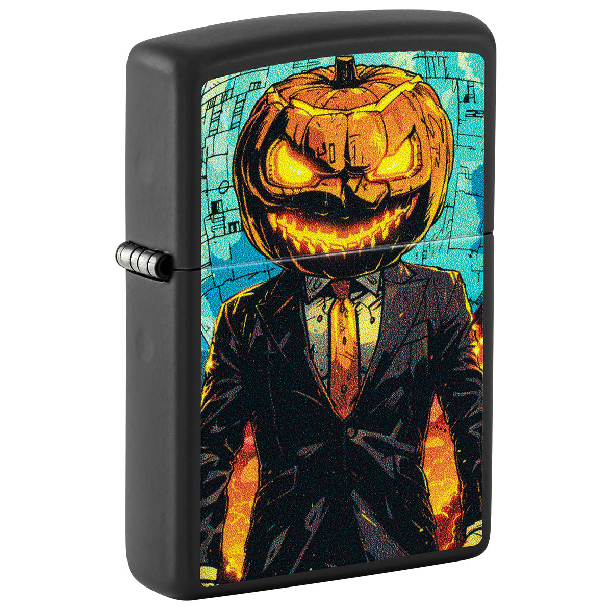 Zippo Lighter: Halloween, Mister Pumpkin - Black Matte 46666