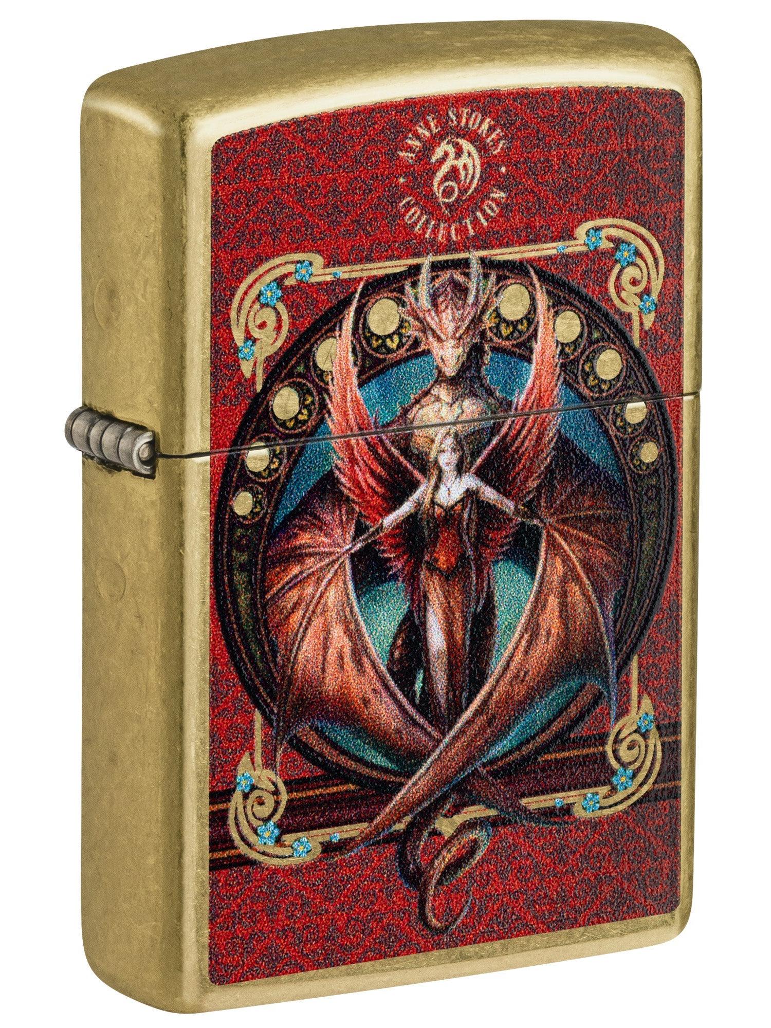 Zippo Lighter: Copperwing by Anne Stokes - Street Brass 46689