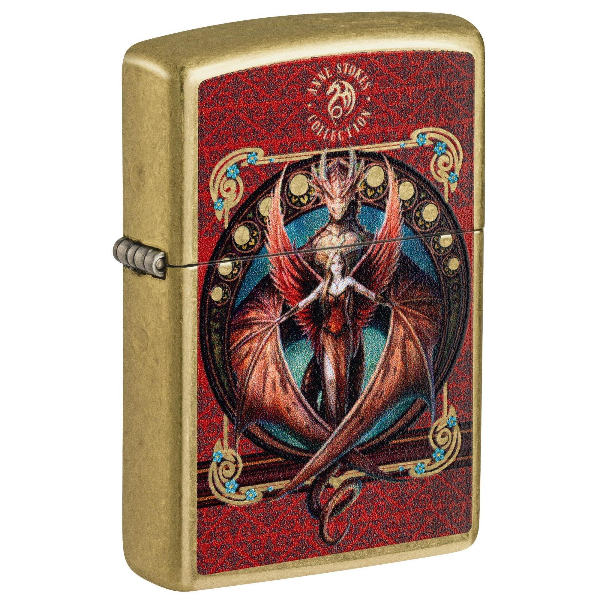 Zippo Lighter: Copperwing by Anne Stokes - Street Brass 46689