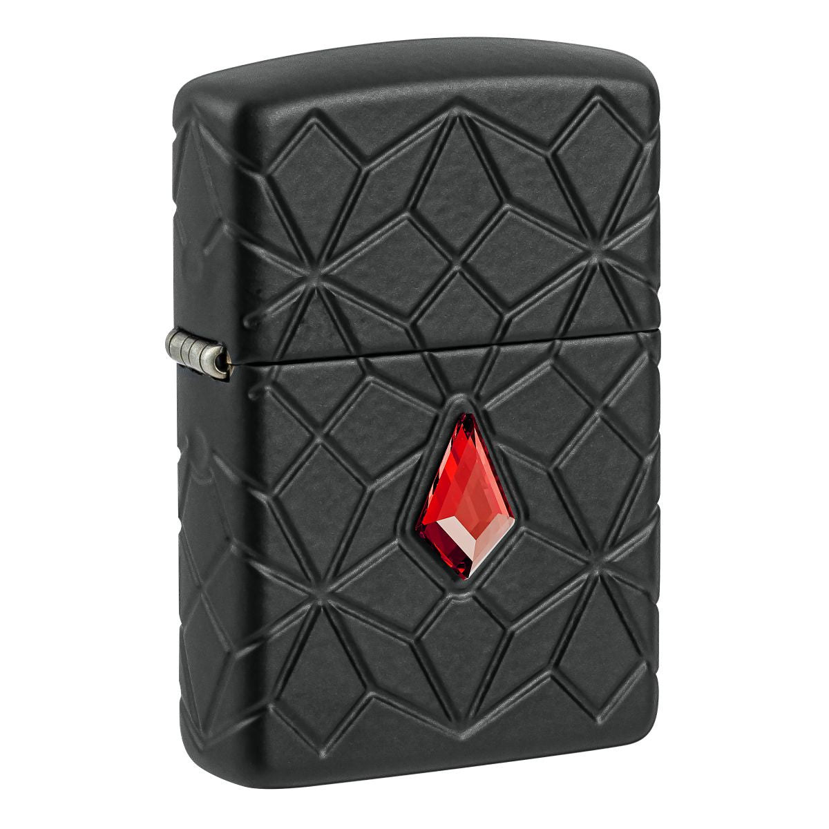 Zippo Lighter: Armor MultiCut Design with Crystal - Black Matte 46756
