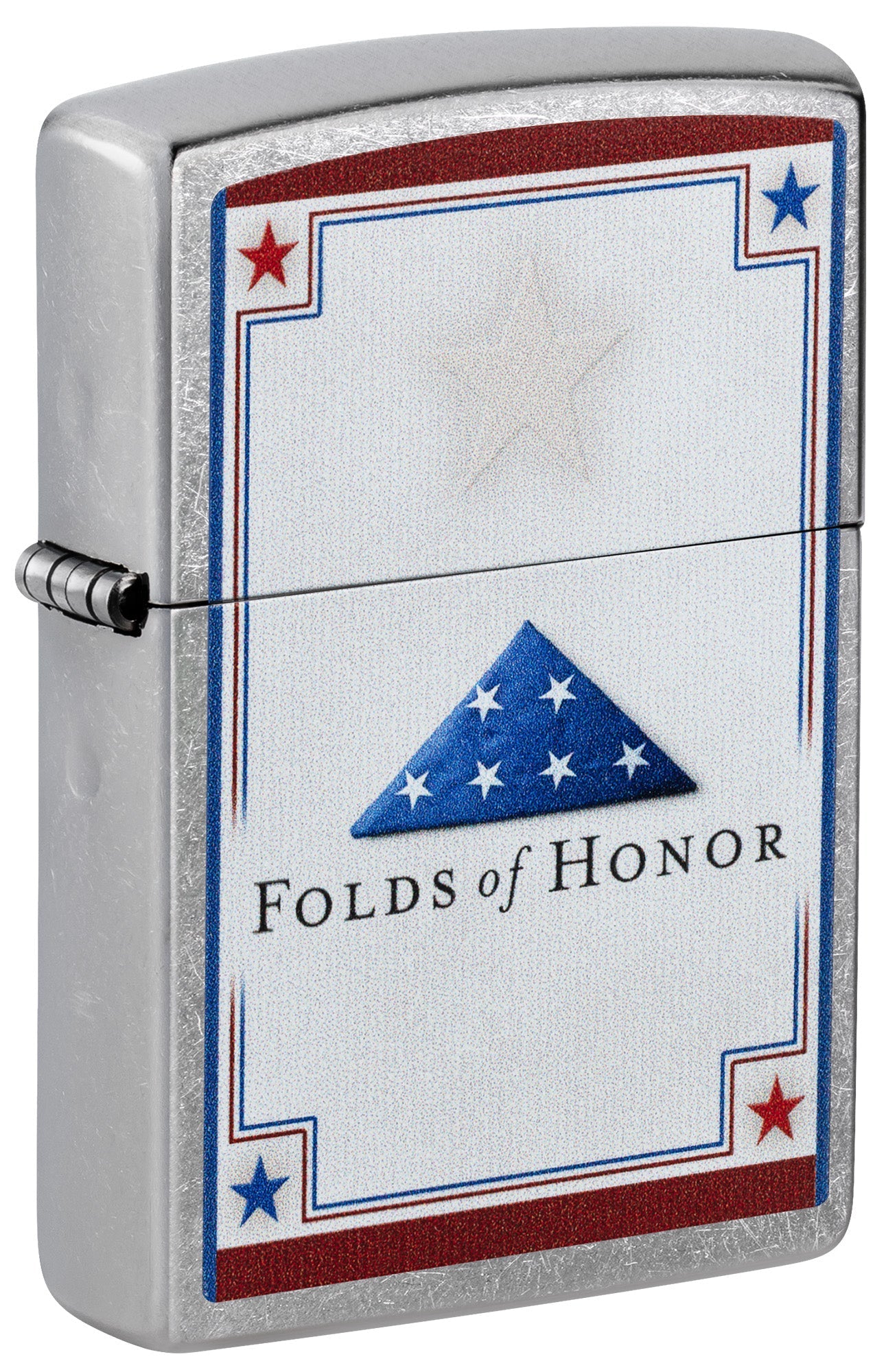 Zippo Lighter: Folds of Honor - Street Chrome 46768