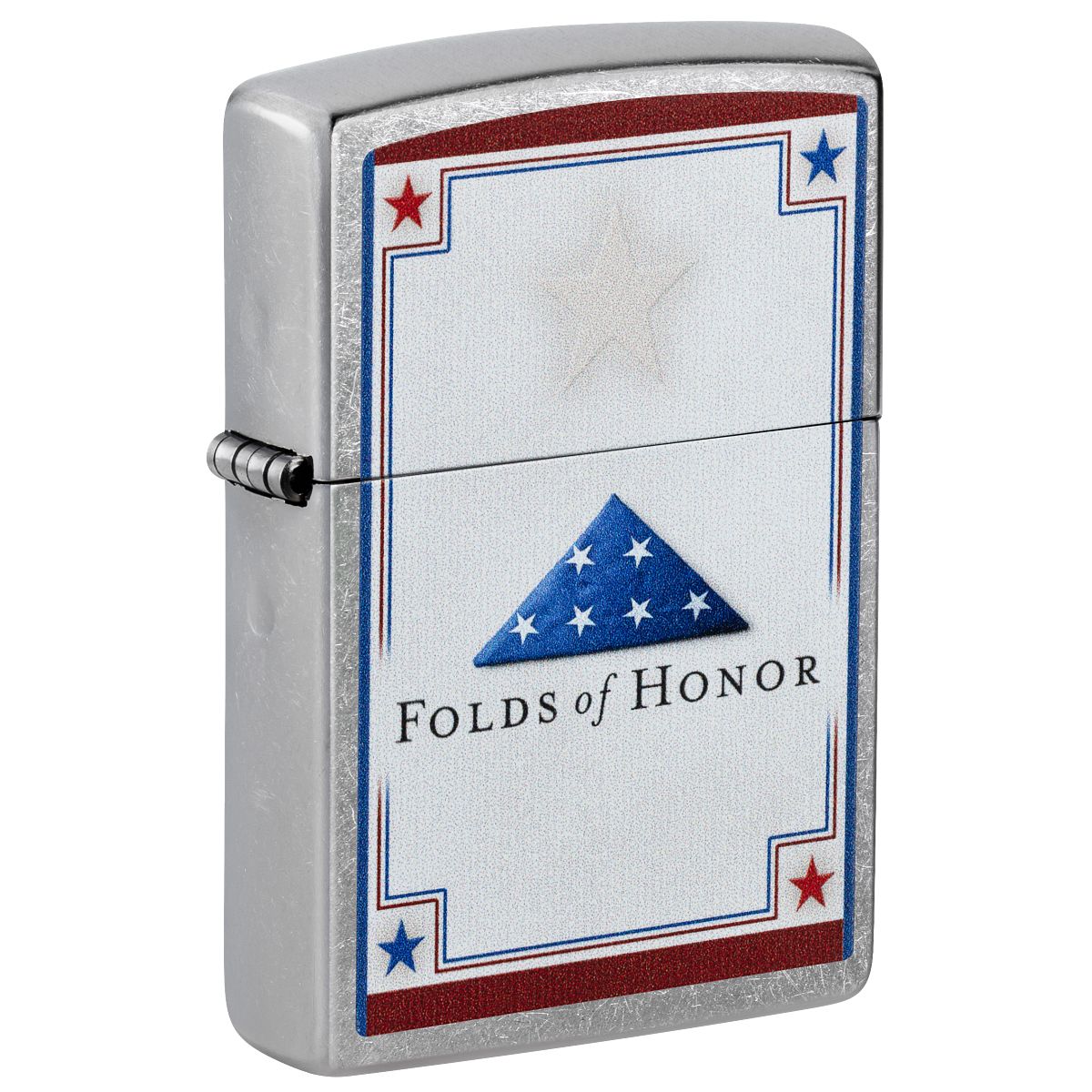 Zippo Lighter: Folds of Honor - Street Chrome 46768