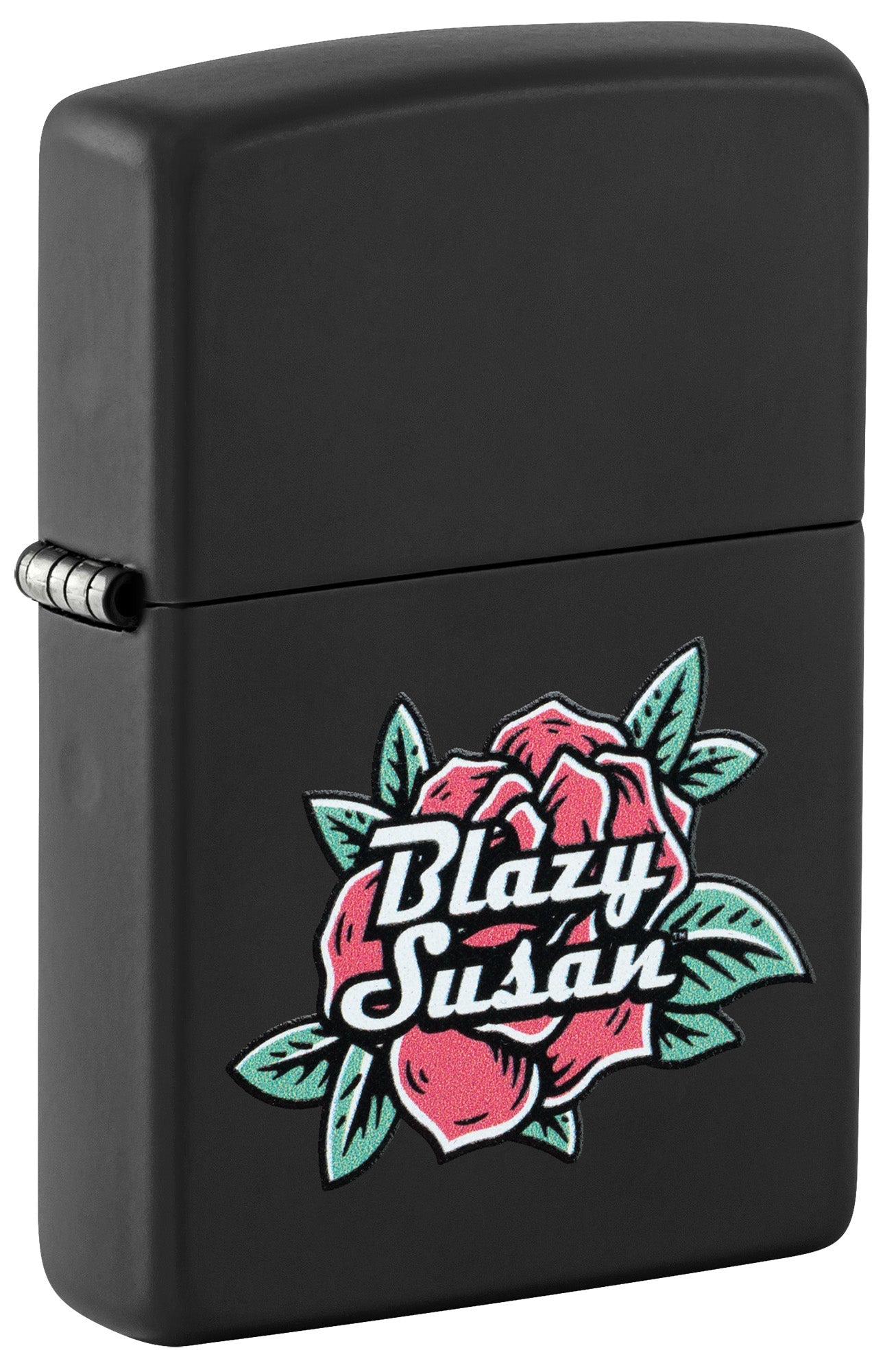 Zippo Lighter: Blazy Susan Logo - Black Matte 46769