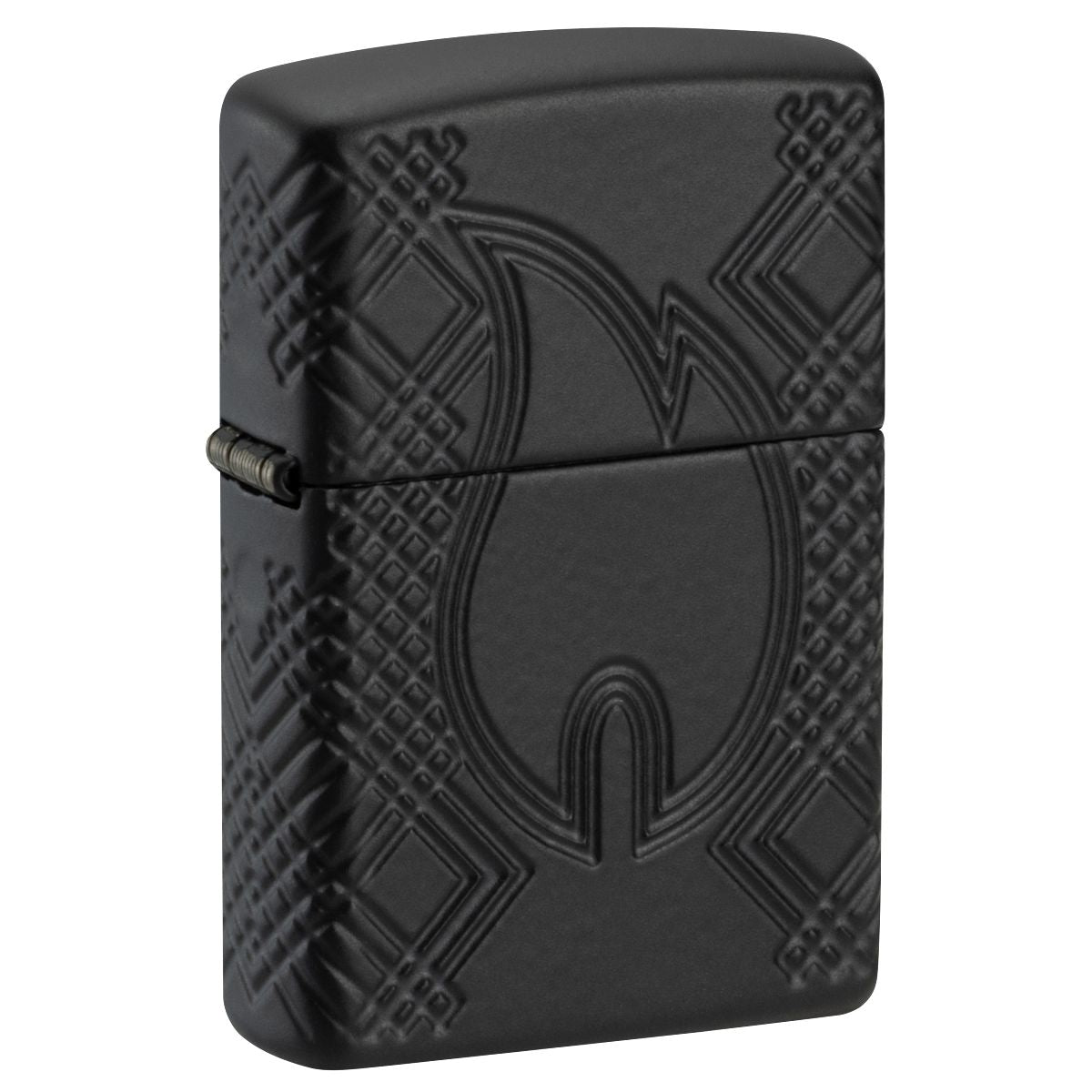 Zippo Lighter: Armor Multicut, Rivet Flame - Black Matte 46775