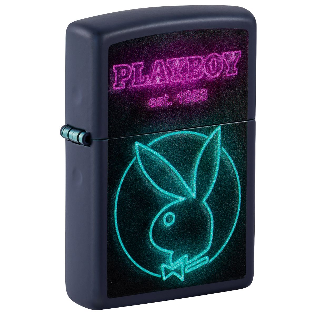 Zippo Lighter: Playboy Neon - Navy Matte 46786